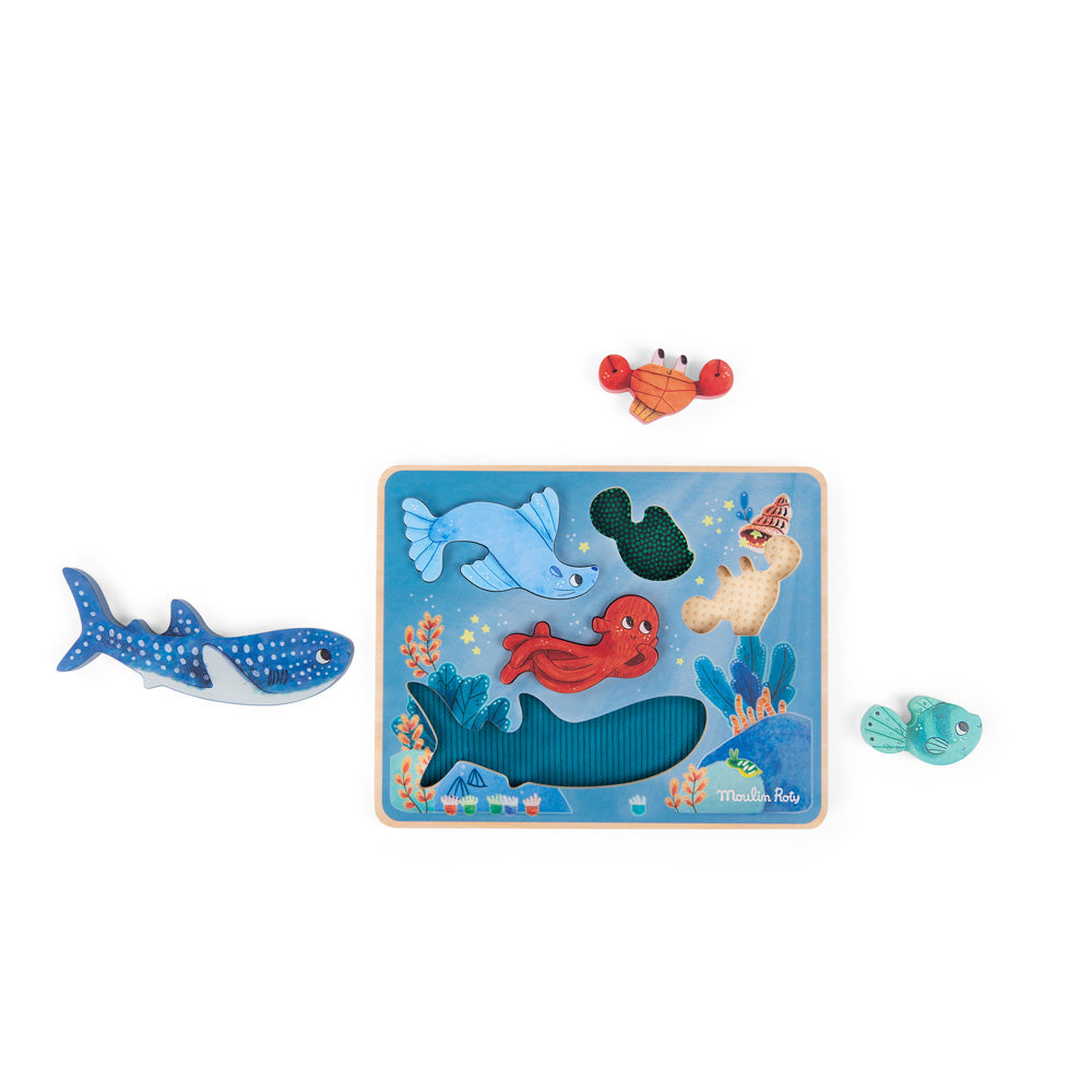 Moulin Roty formabedobó és egyensúlyozó játék - Pál polip kalandjai