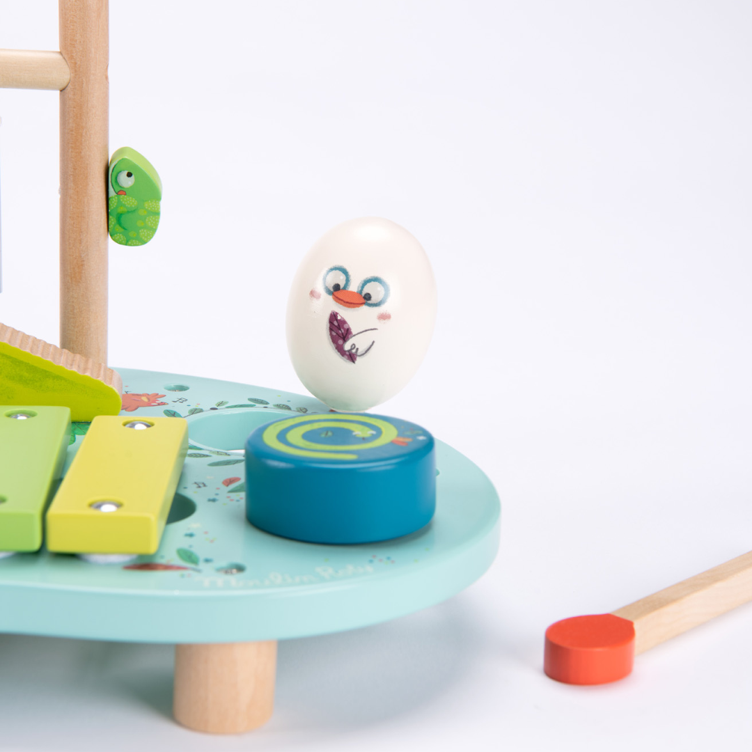 Moulin Roty készségfejlesztő hangszeres asztalka - Dzsungel