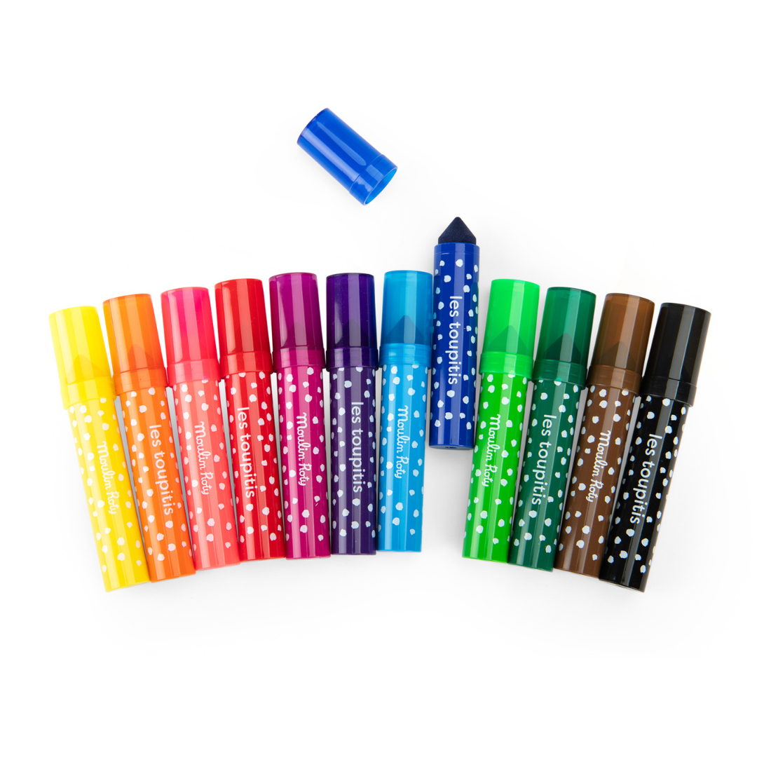 Moulin Roty kimosható filctoll (12 db) - Kicsikék