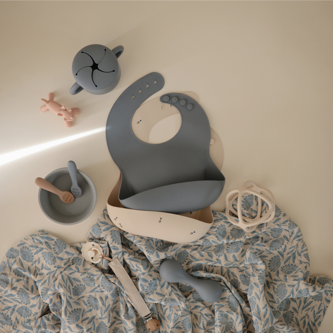 Muszlin pólya - kék virágok