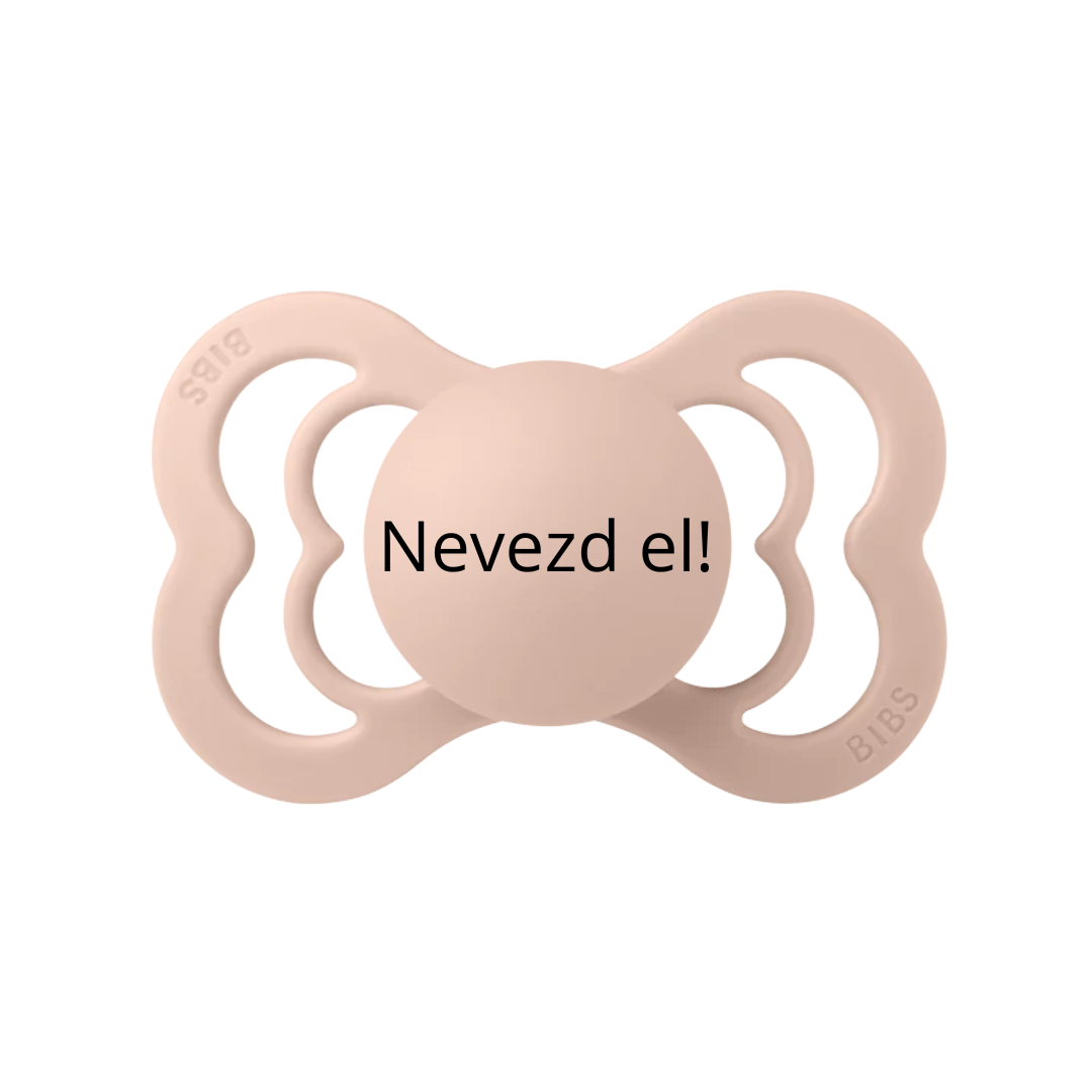 Nevesített BIBS Supreme cumi - púderrózsaszín