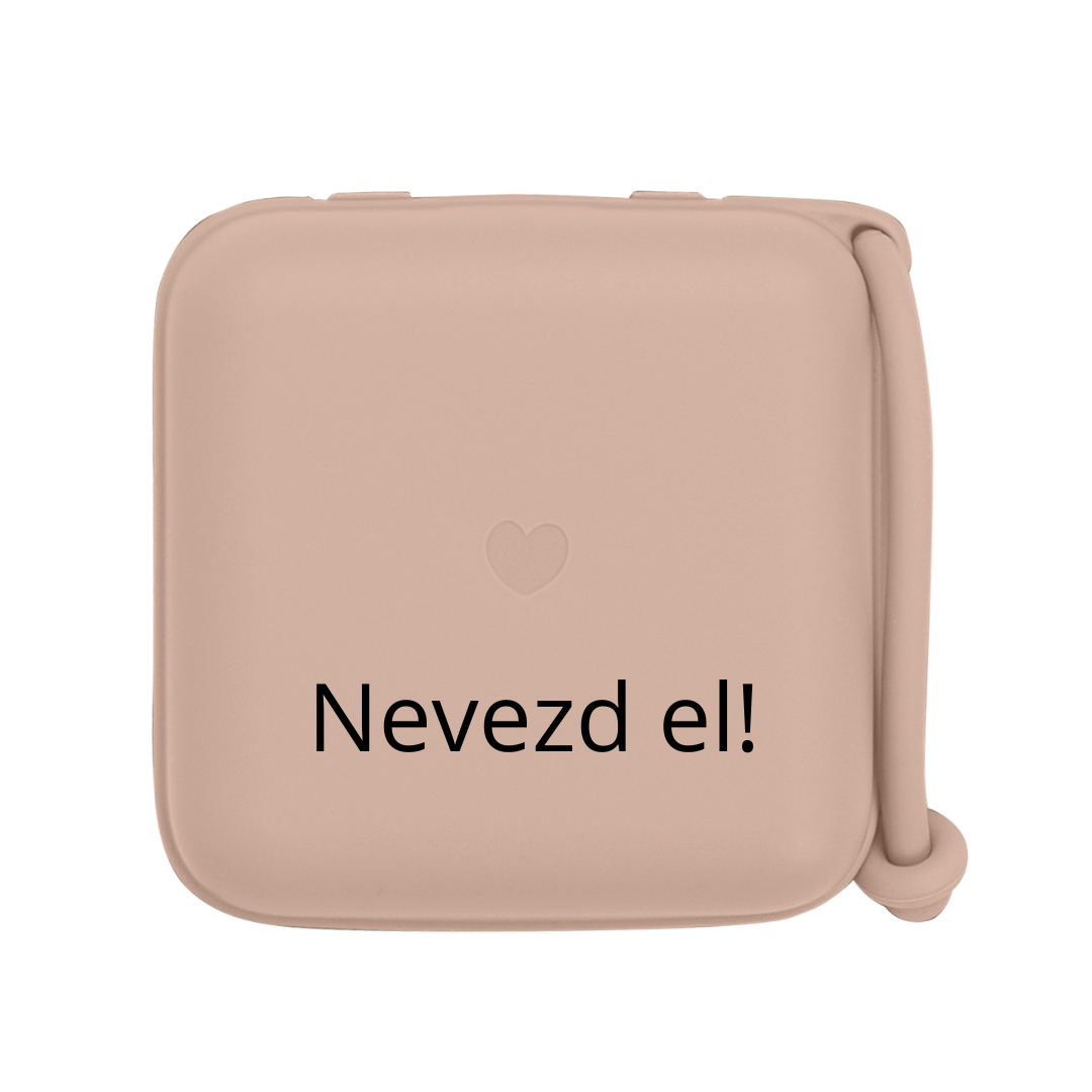 Nevesített BIBS cumitartó - púderrózsaszín