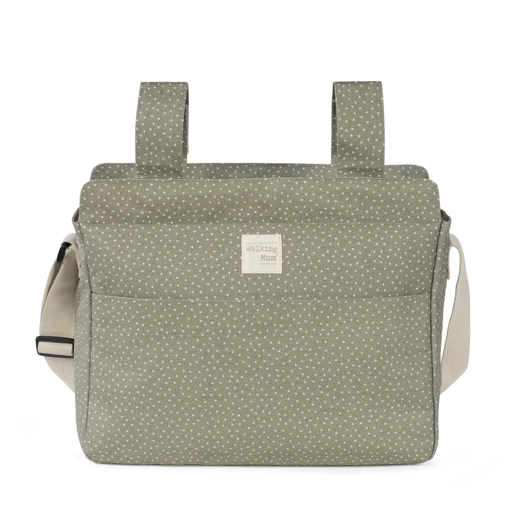 Pelenkázó táska - Pöttyös (Olíva)