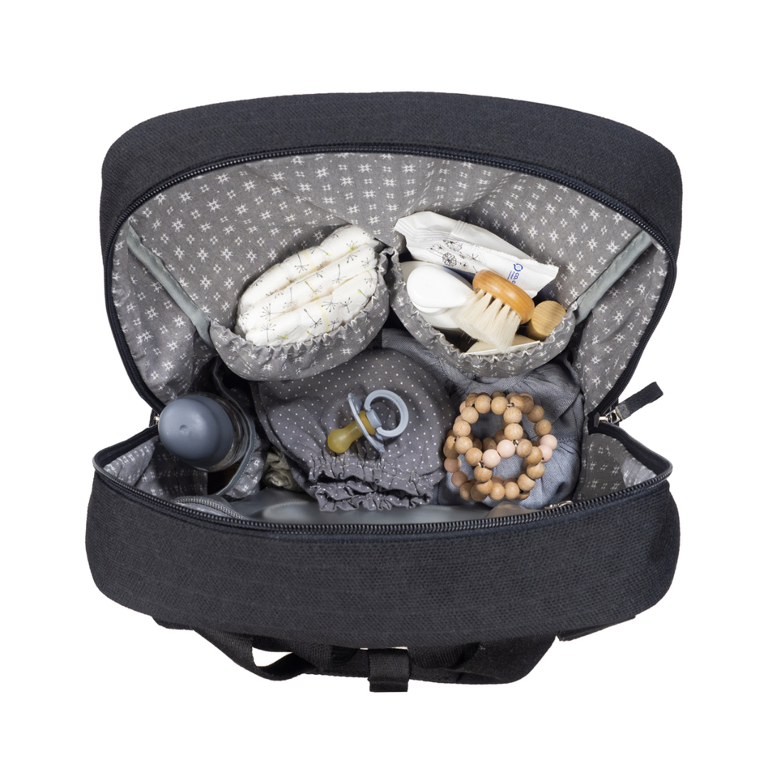 Pelenkázó hátizsák - Eco Dad XL (Fekete)