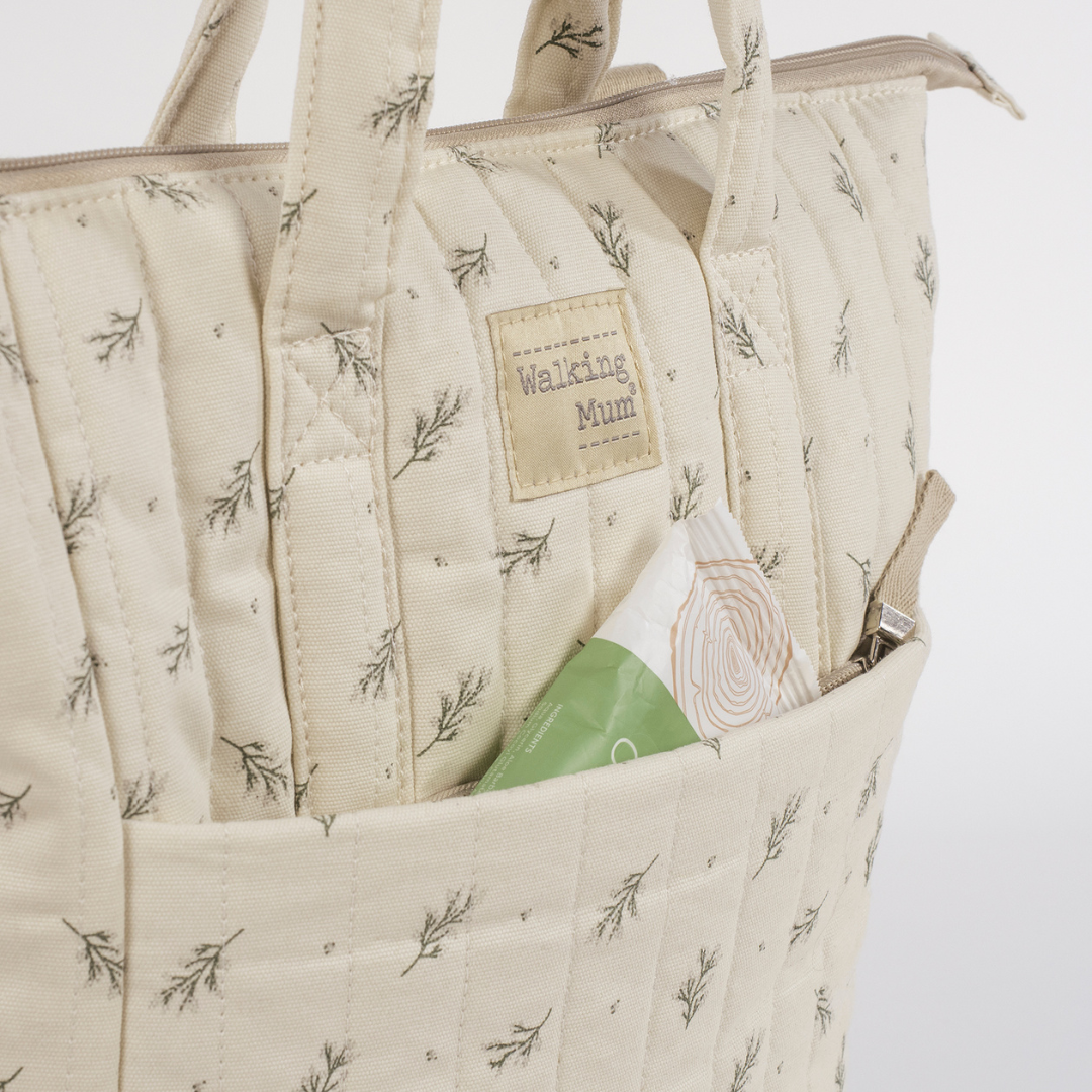 Pelenkázó hátizsák - Mimóza (Zöld)