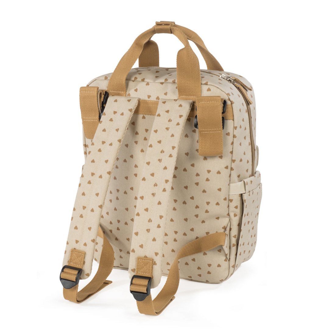 Pelenkázó hátizsák - Pöttyös (Fahéj)