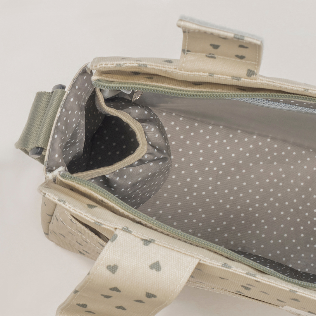 Pelenkázó táska - Csupaszív (Olíva)