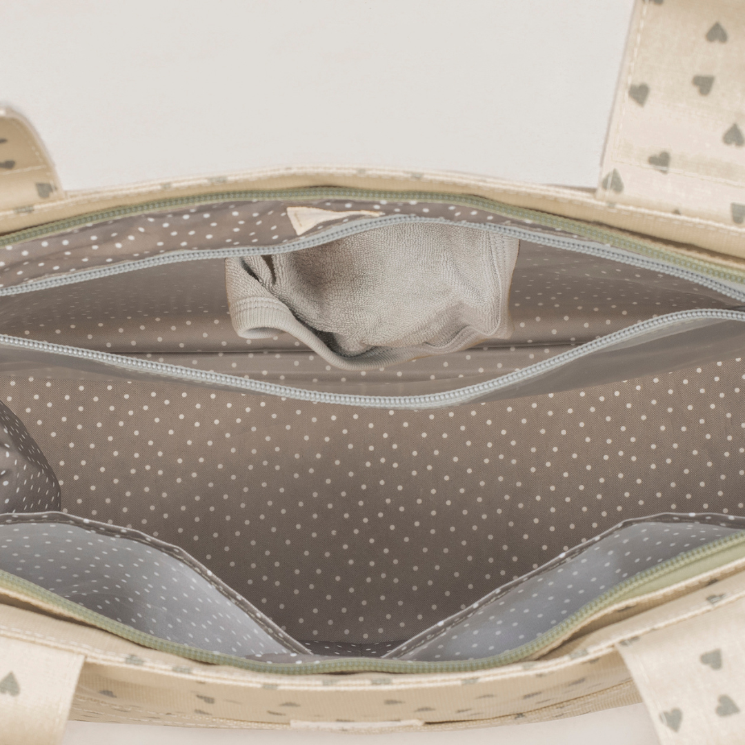 Pelenkázó táska - Csupaszív (Olíva)