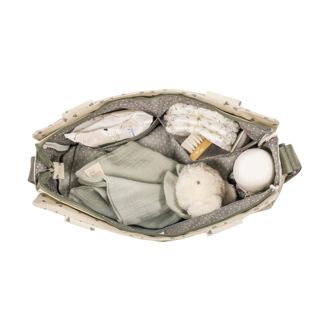 Pelenkázó táska - Csupaszív (Olíva)