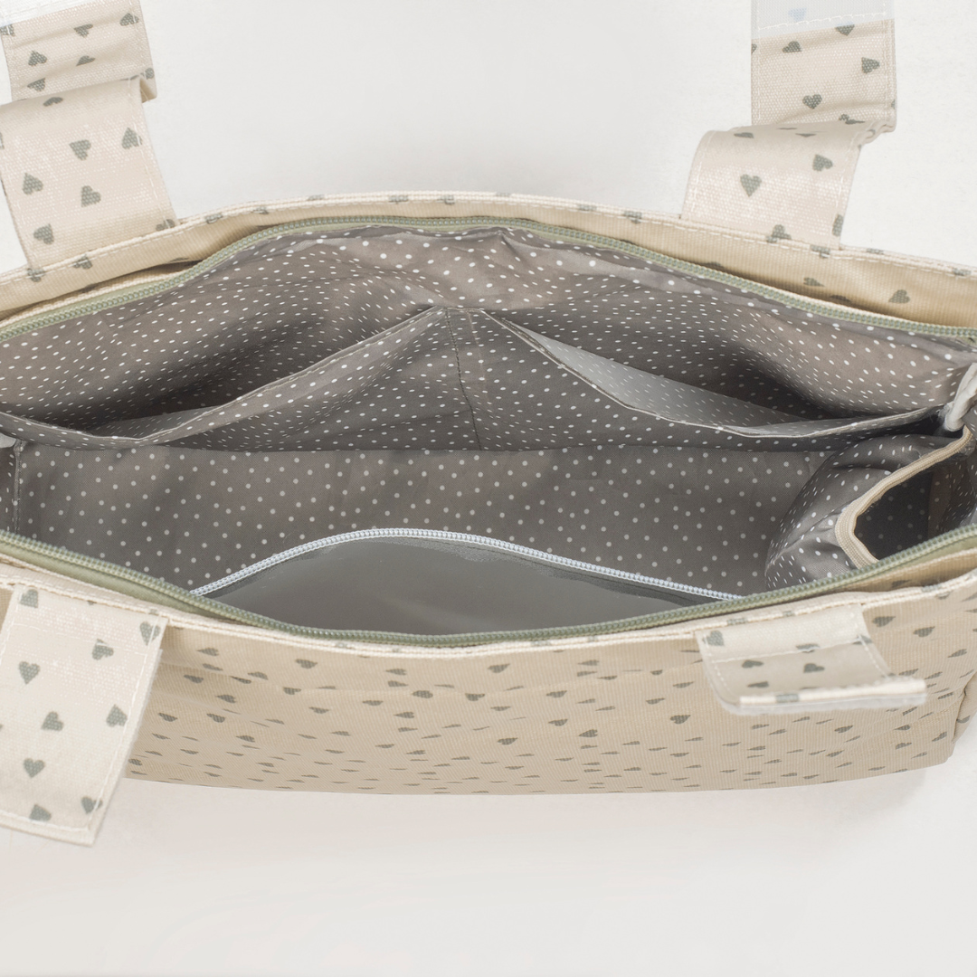 Pelenkázó táska - Csupaszív (Olíva)