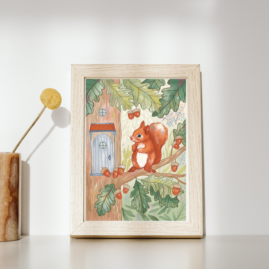 Pippadu gyerekszoba poszter - mókus