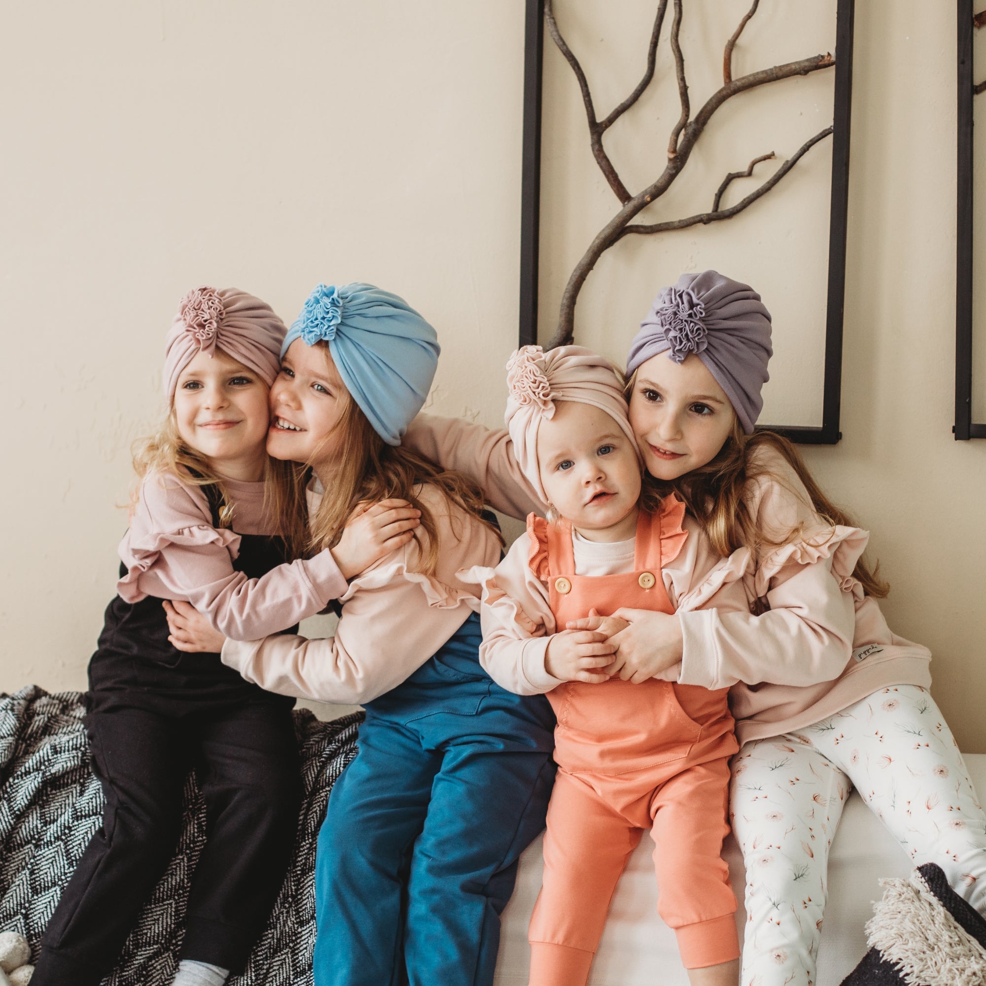 Turbánka (őszi-téli) - krémfehér - Pippadu