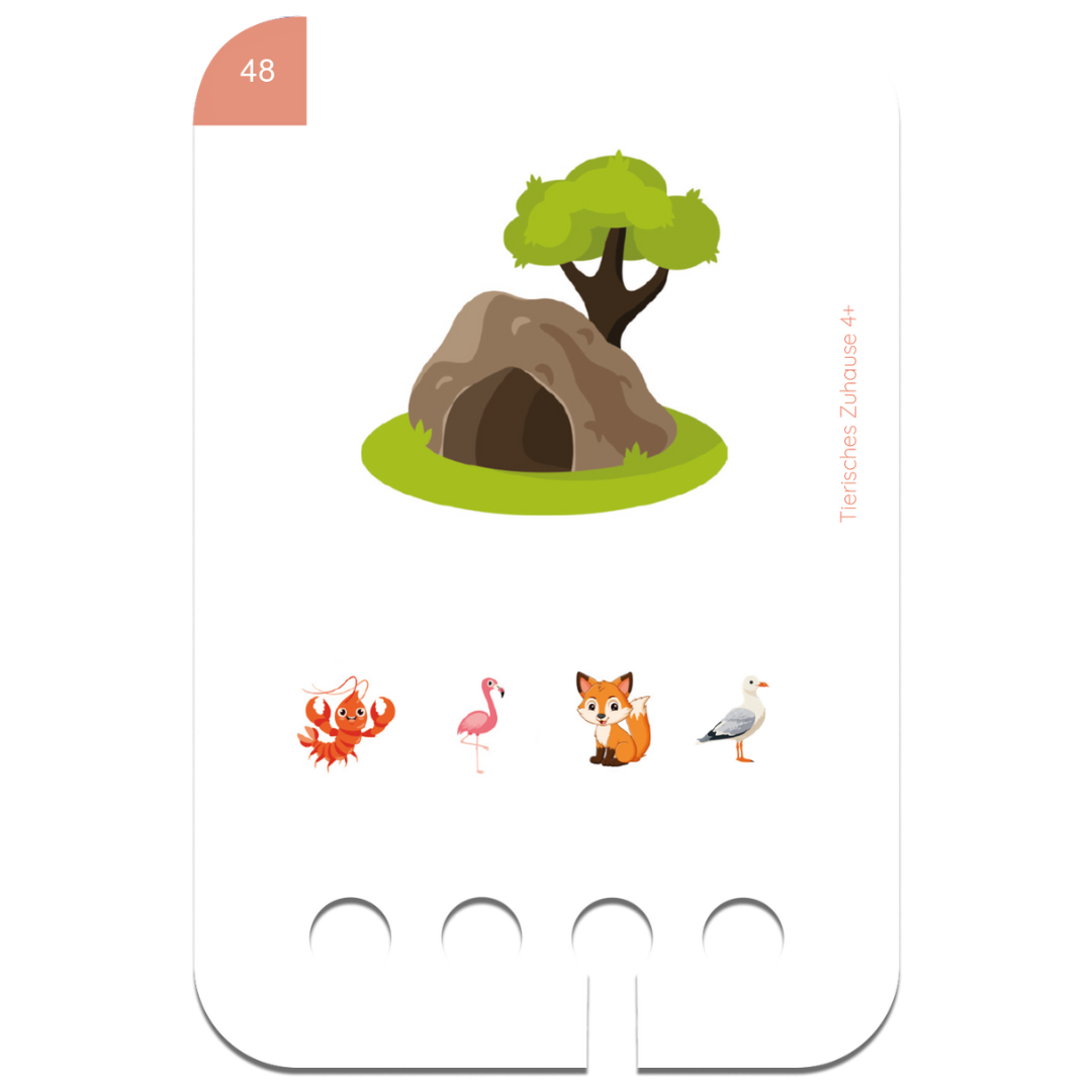 Kiegészítő kártyacsomag Puncho fa tanulódobozhoz Állati otthonok témában