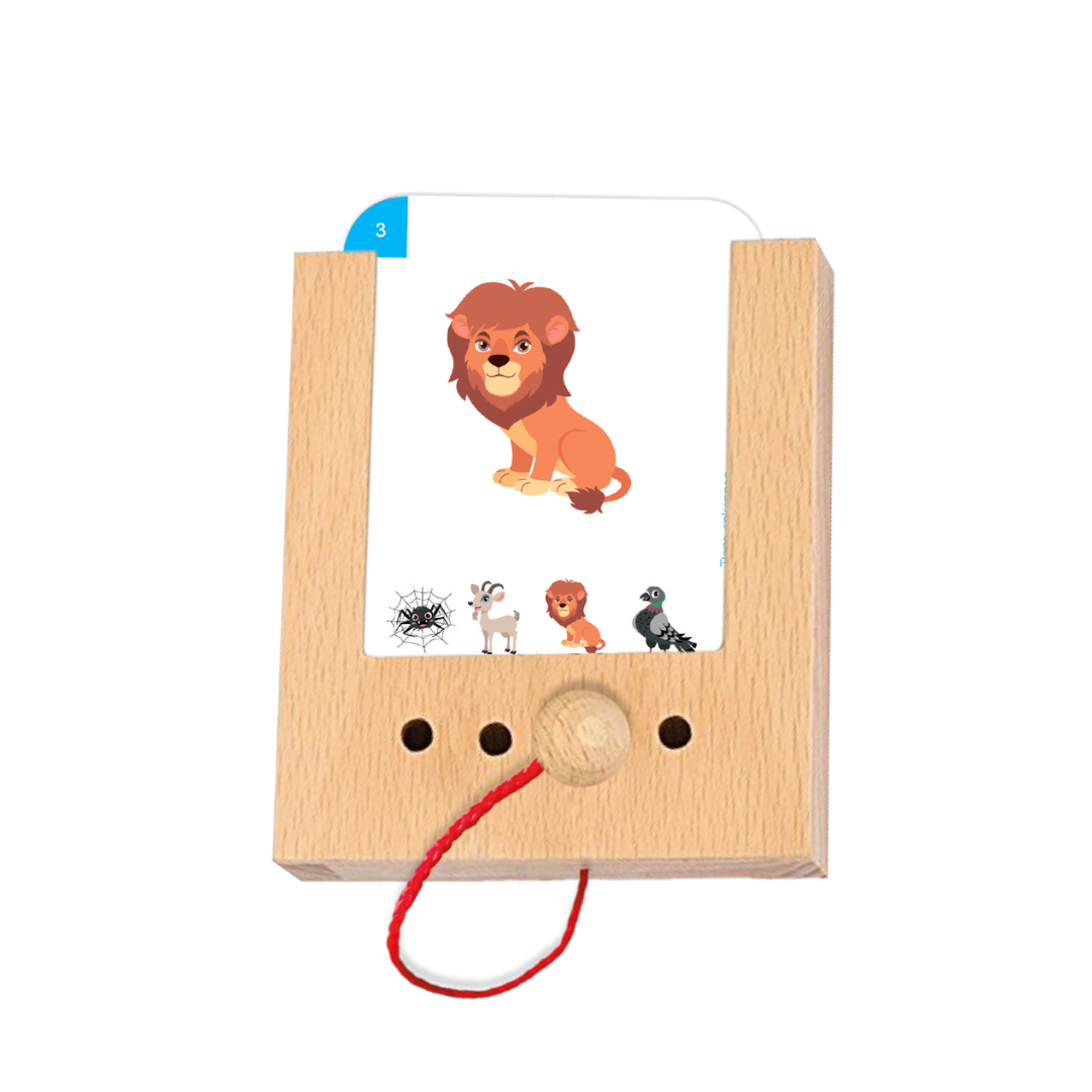 Fejlesztő kártyacsomag fa tanulódobozhoz: Állatok - 2 éves kortól