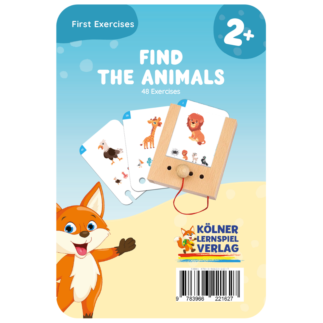 Fejlesztő kártyacsomag fa tanulódobozhoz: Állatok - 2 éves kortól