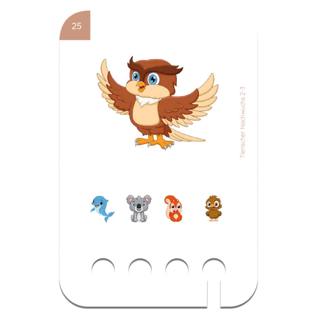 Puncho kiegészítő kártyacsomag 2-3 éves korosztály részére Állatok és kicsinyeik témában