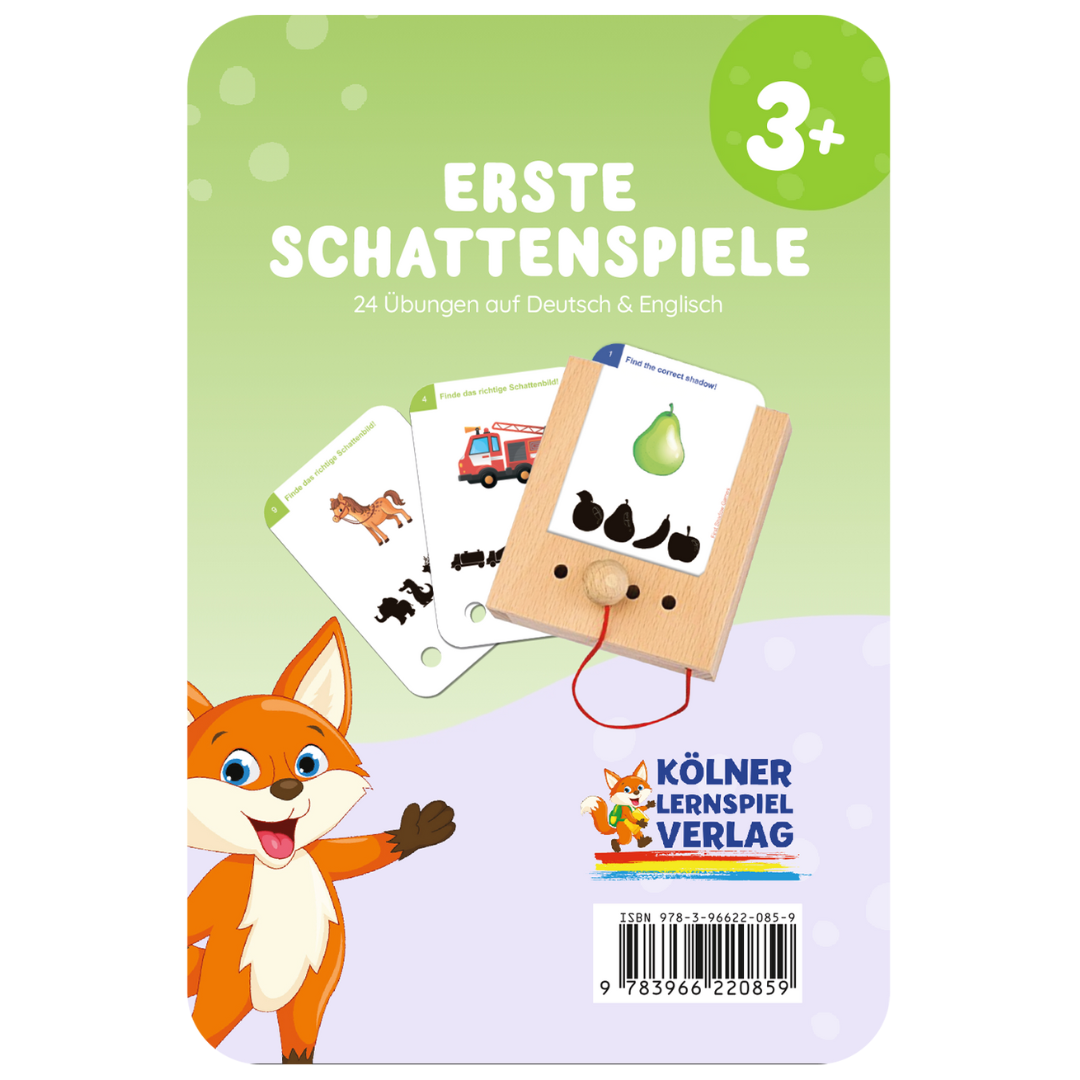 Puncho fa tanuilódobozhoz kiegészítő kártyacsomag 3 éves kortól Árnyékok témában német és angol nyelven