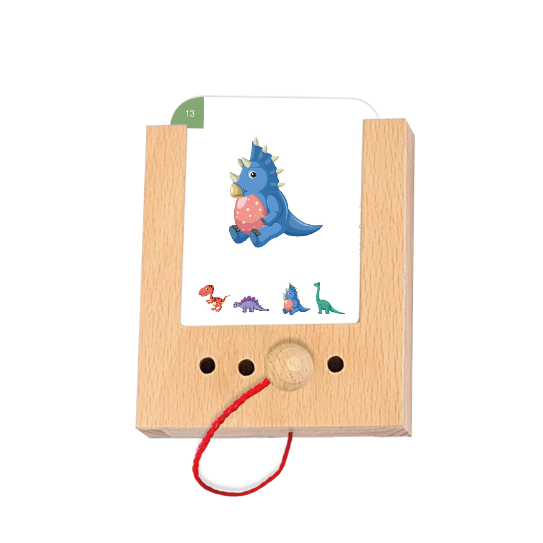 Puncho kiegészítő kártyacsomag fa tanulódobozhoz - Dinók 2 éves kortól