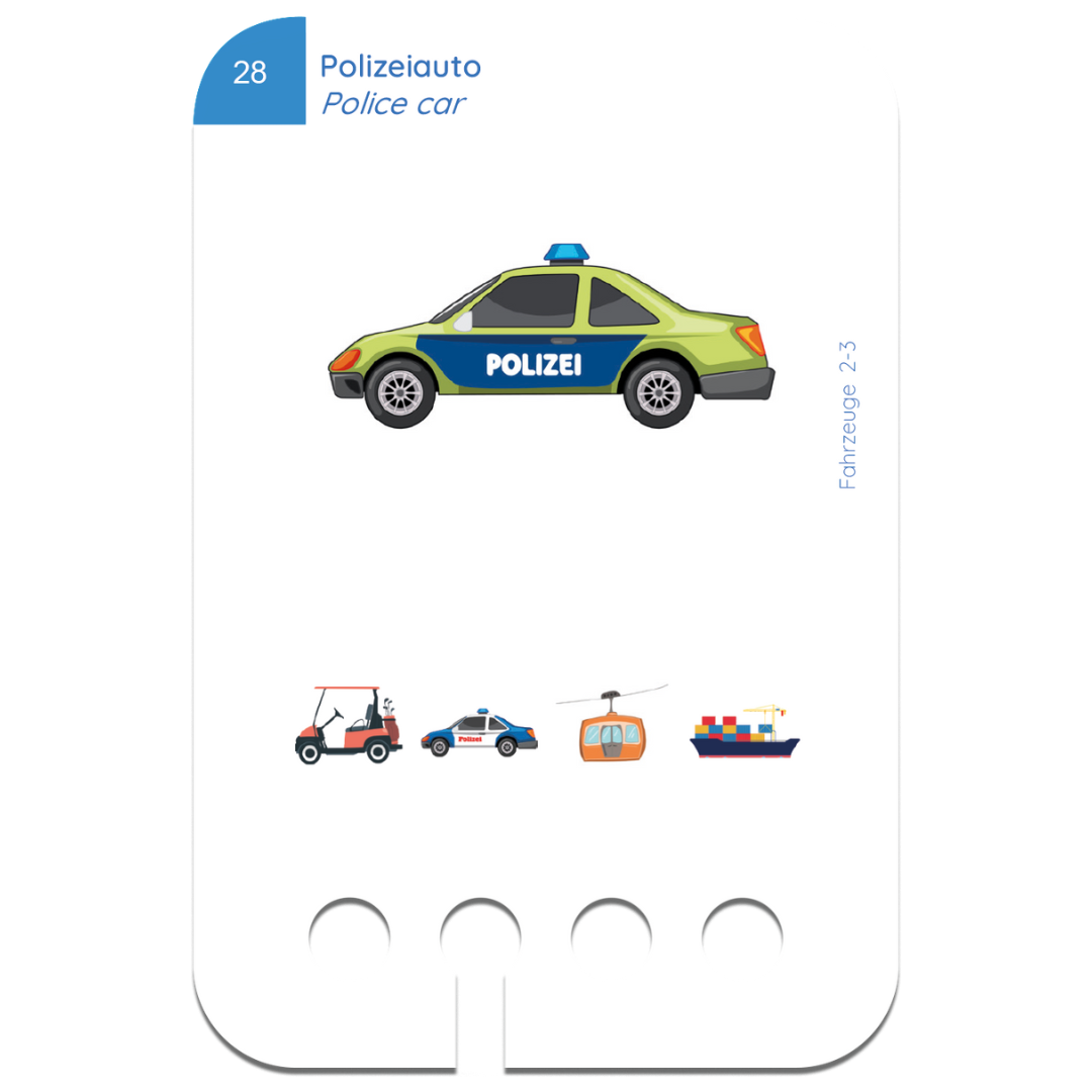 Puncho kártyacsomag Járművek - rendőrautó