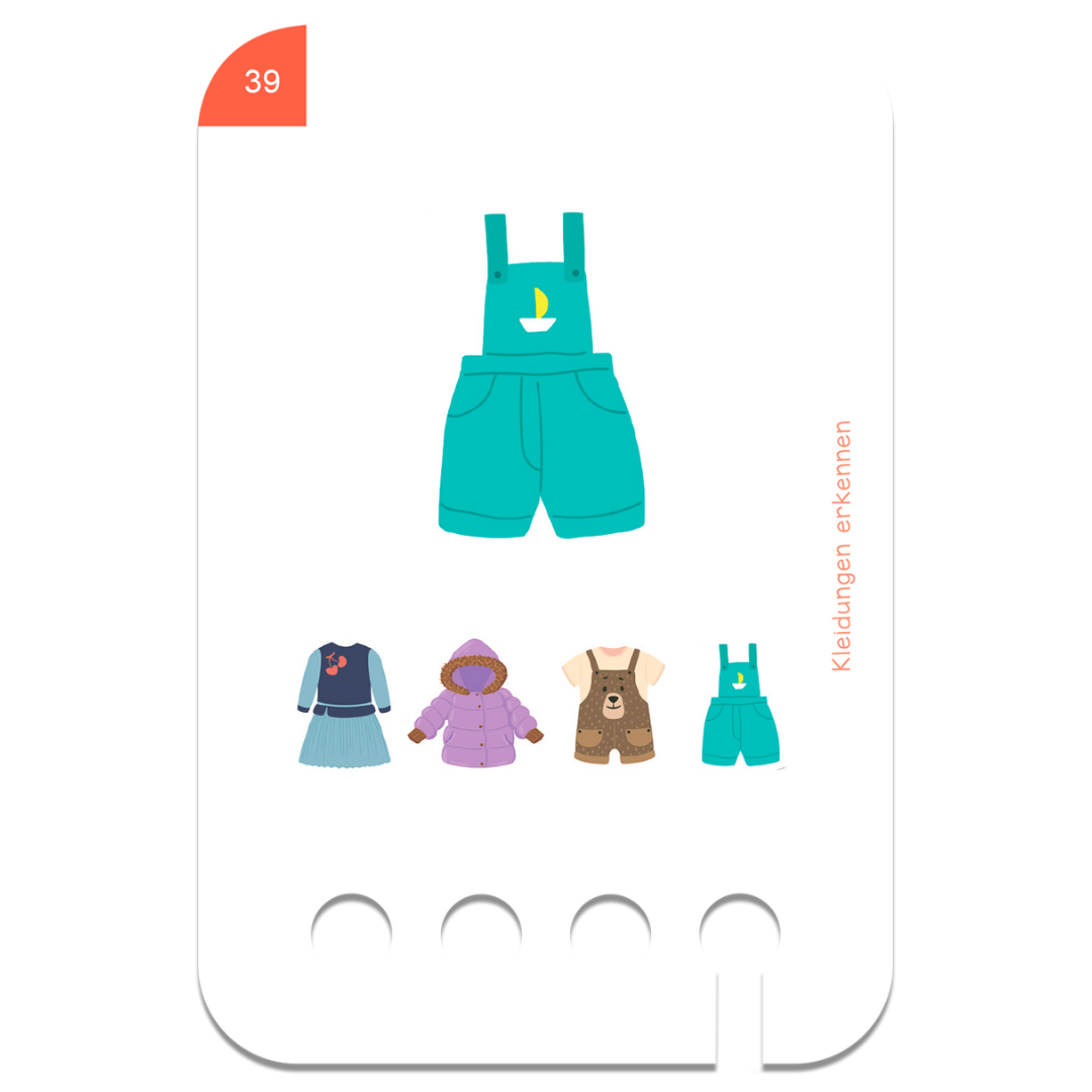 Puncho fa fejlesztő játék kiegészítő kártyacsomag Ruházat, Öltözködés témában