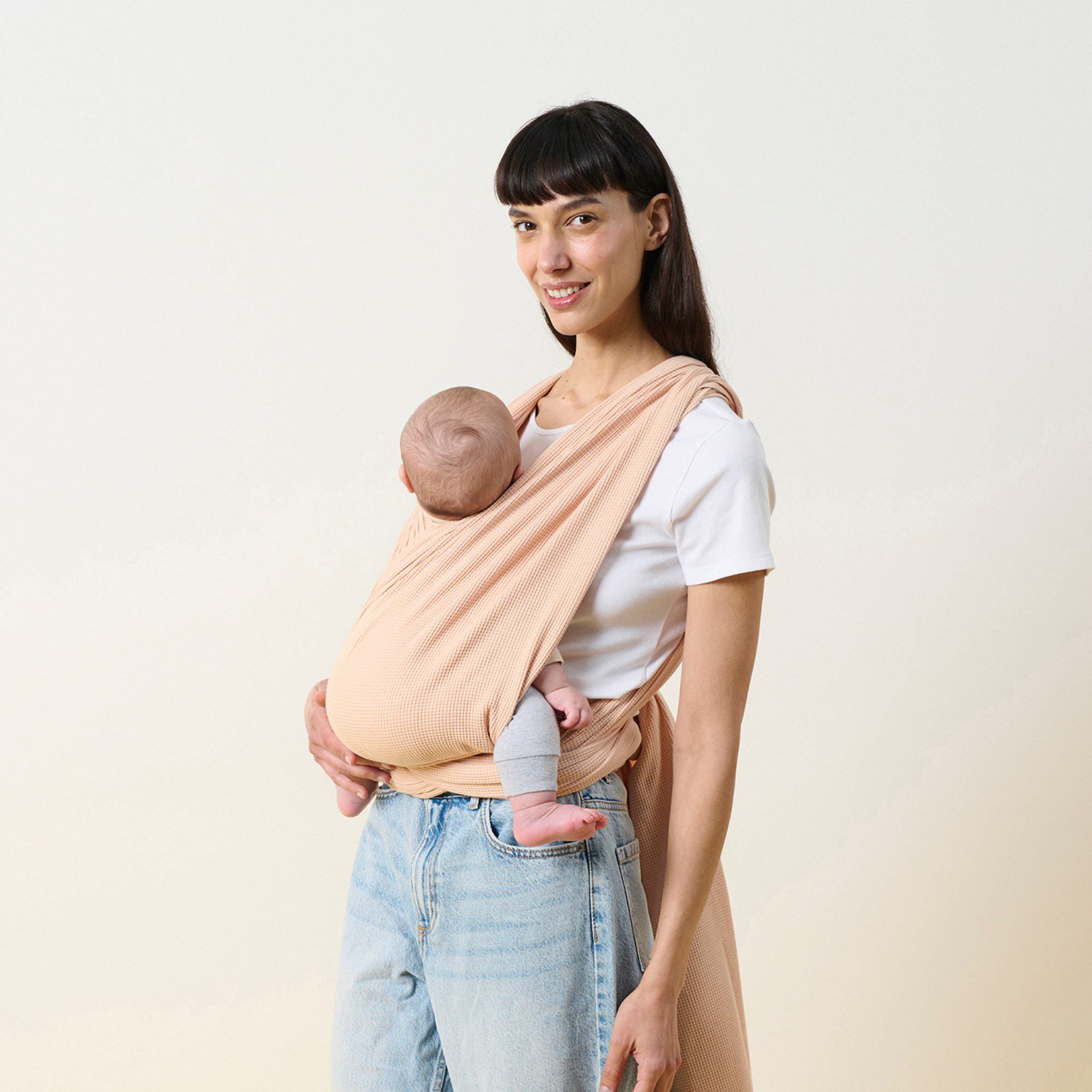 Elysé Rugalmas derékpántos kendő (Púder)