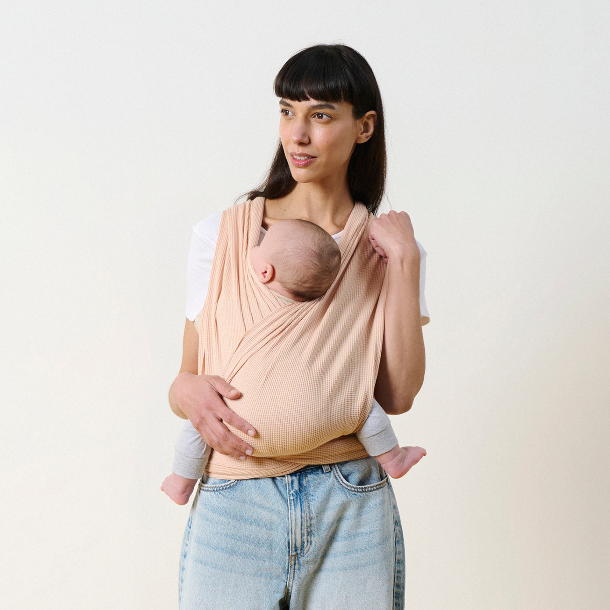 Elysé Rugalmas derékpántos kendő (Púder)