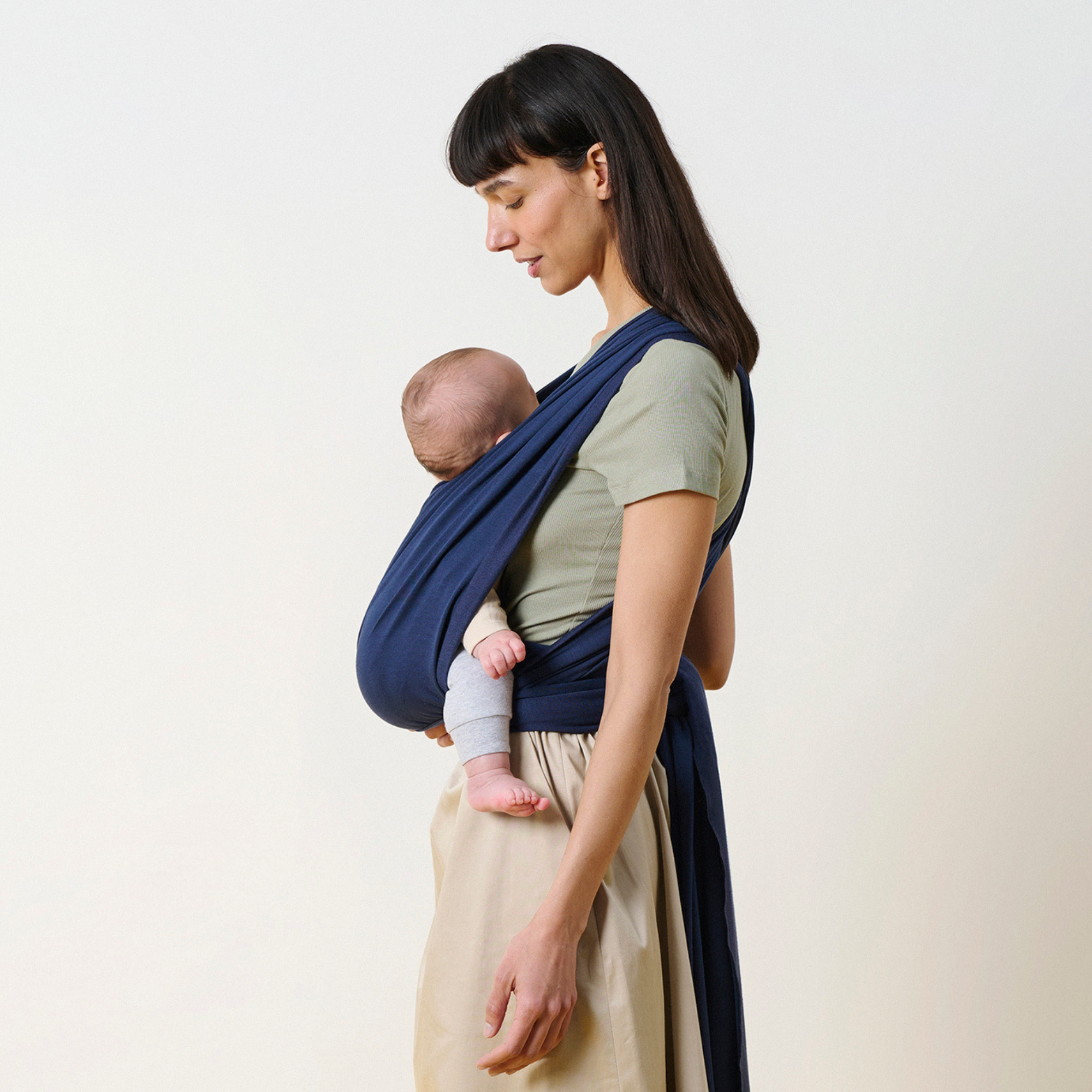 Elysé Rugalmas derékpántos kendő (Tengerész kék)