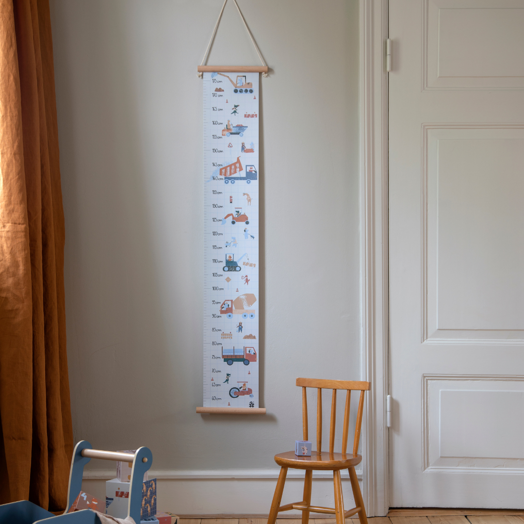 Magasságmérő autós grafikával gyerekszoba dekoráció - pippadu