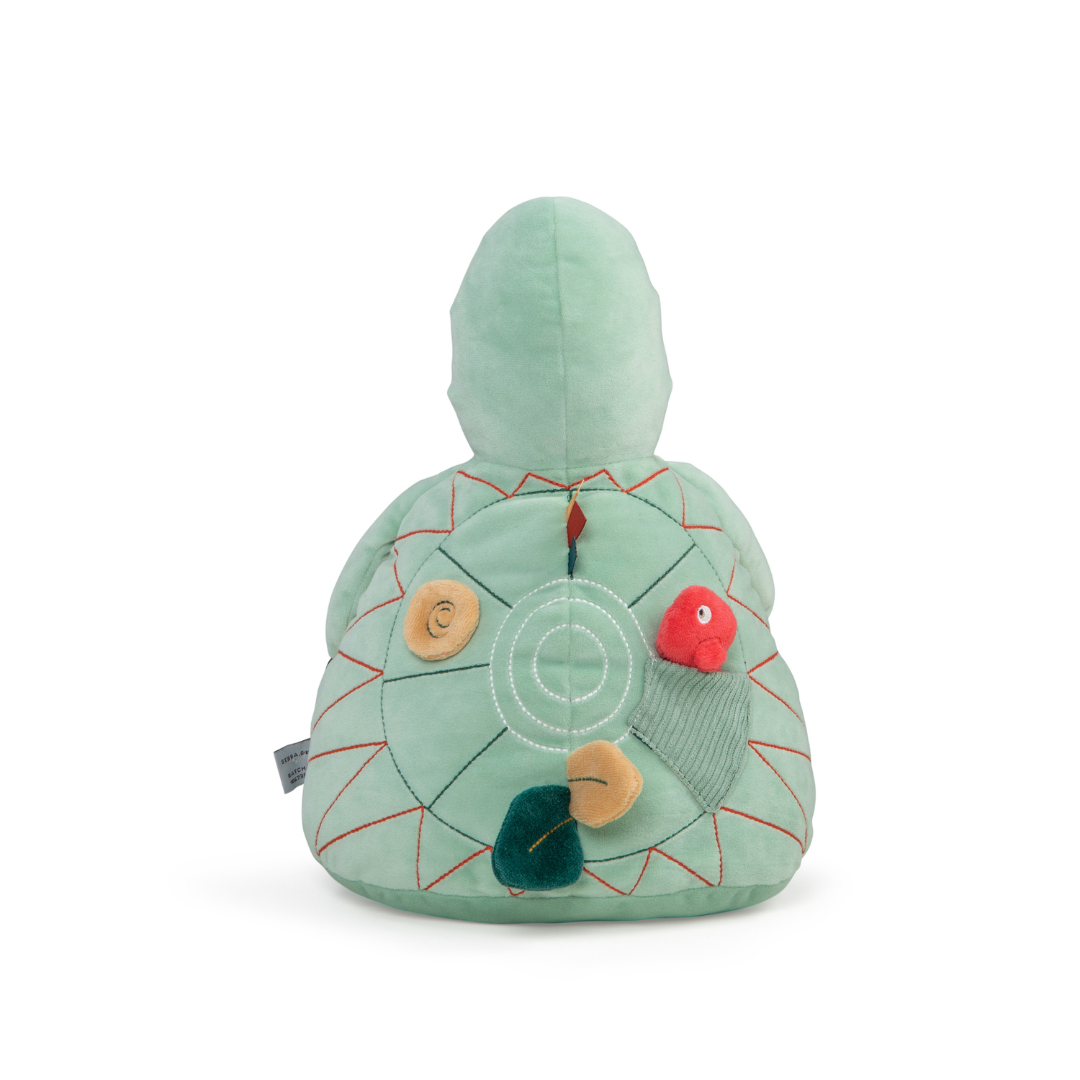 Sebra készségfejlesztő játék különböző textúrájú címkékkel, rágókával - Pippadu