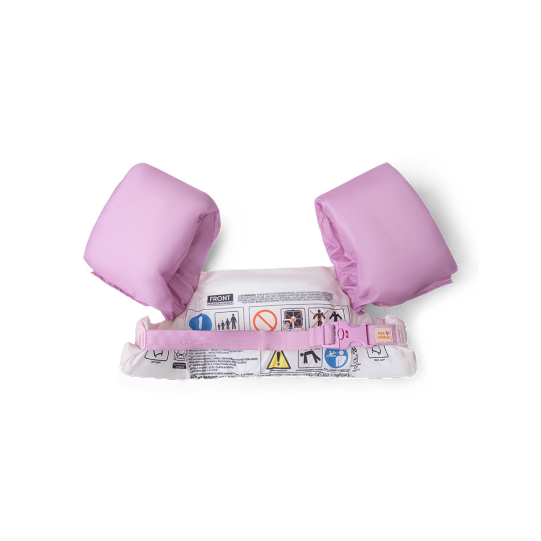 Swim Essentials úszóöv és karúszó - rózsaszín virágos (15-30 kg)