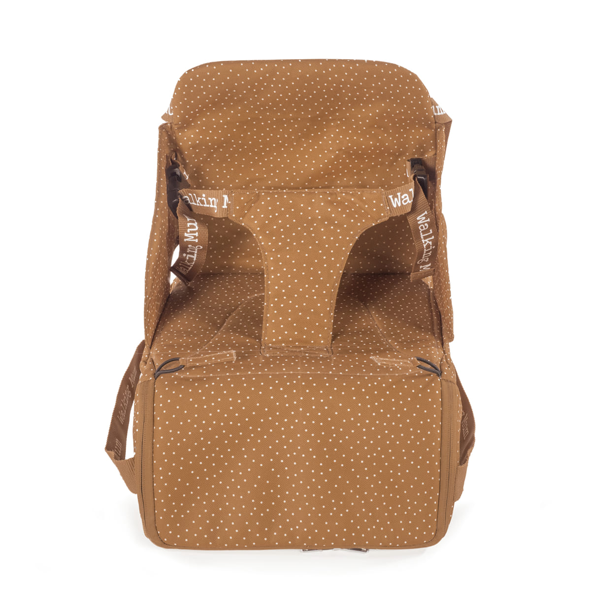 Hordozható textil székmagasító - Pöttyös (Fahéj)