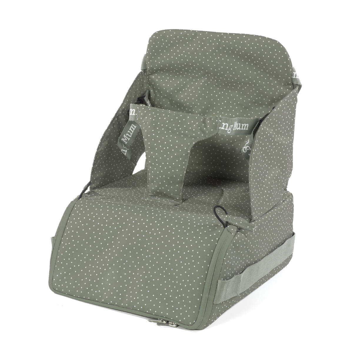 Hordozható textil székmagasító - Pöttyös (Oliva)