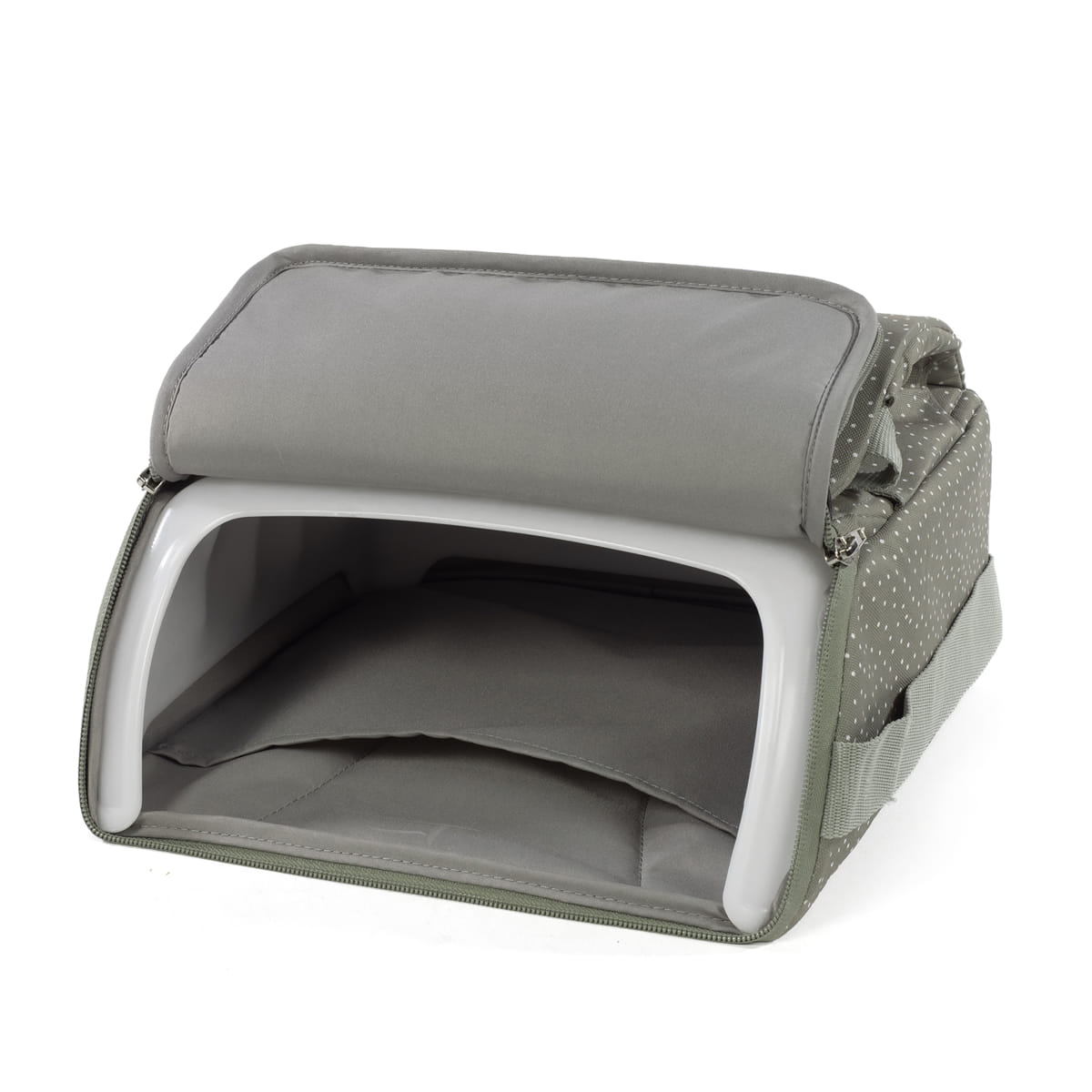 Hordozható textil székmagasító - Pöttyös (Oliva)