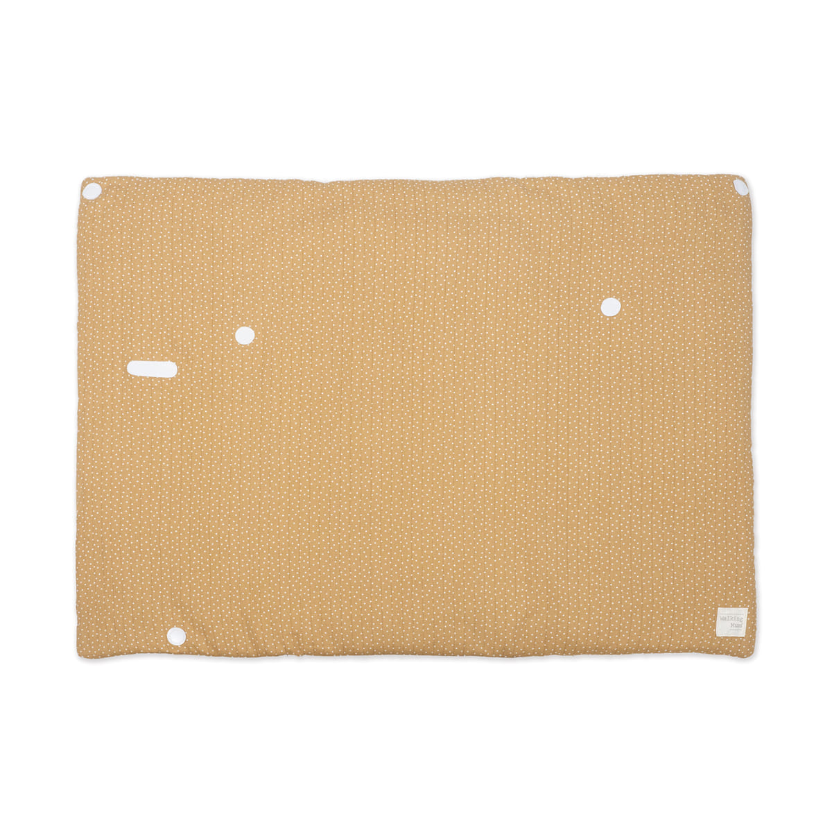 Walking Mum kjiteríthető babafészek, amely takaróként is használható, pöttyös mintával, fahéj színben