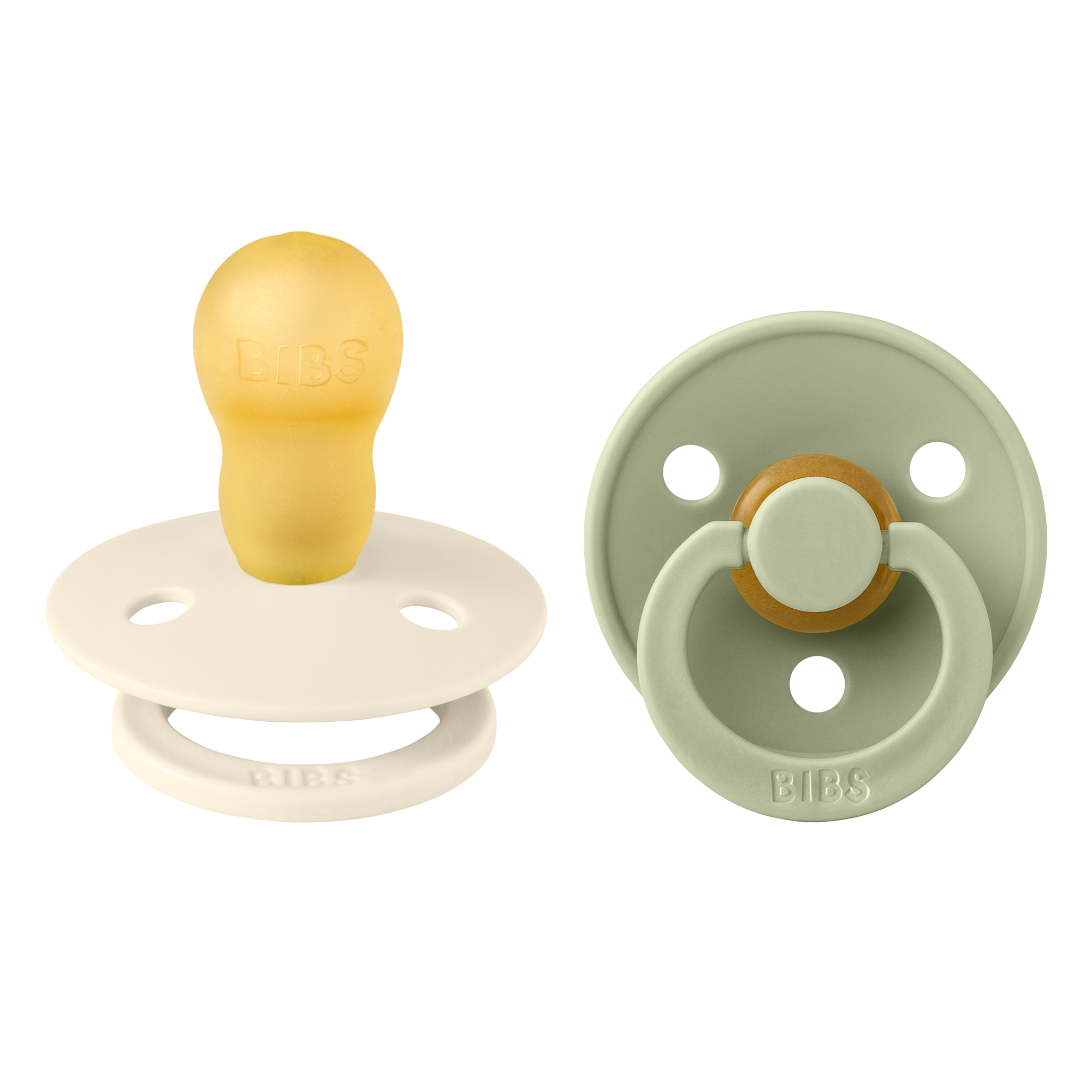 BIBS Colour - krémfehér/zsálya (2 db)