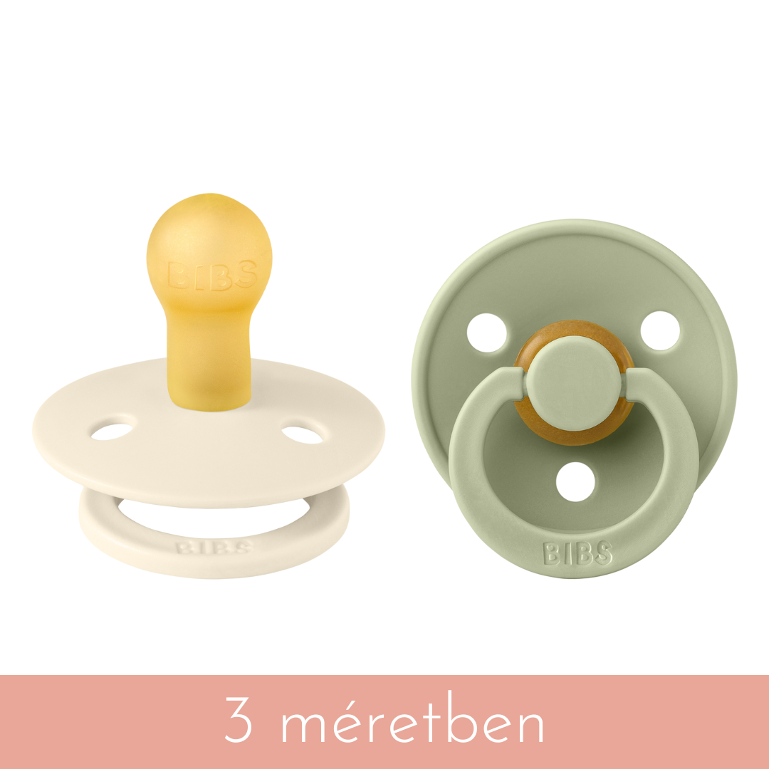 BIBS Colour - krémfehér/zsálya (2 db)