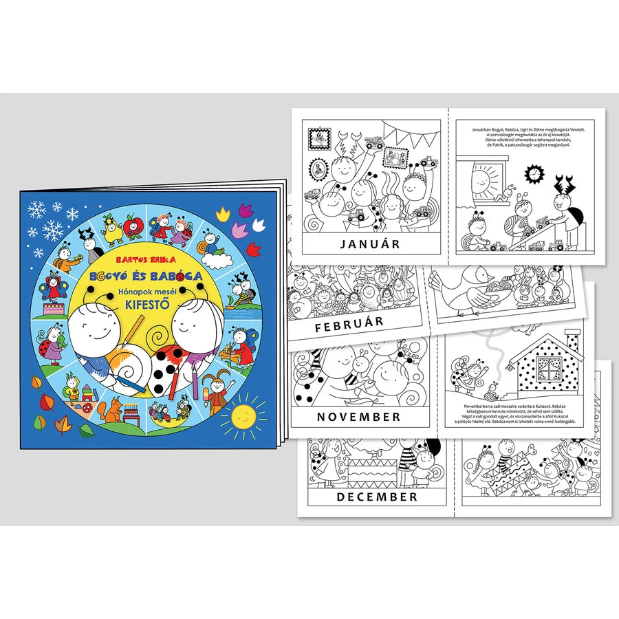Bogyó és Babóca - Hónapok meséi kifestő