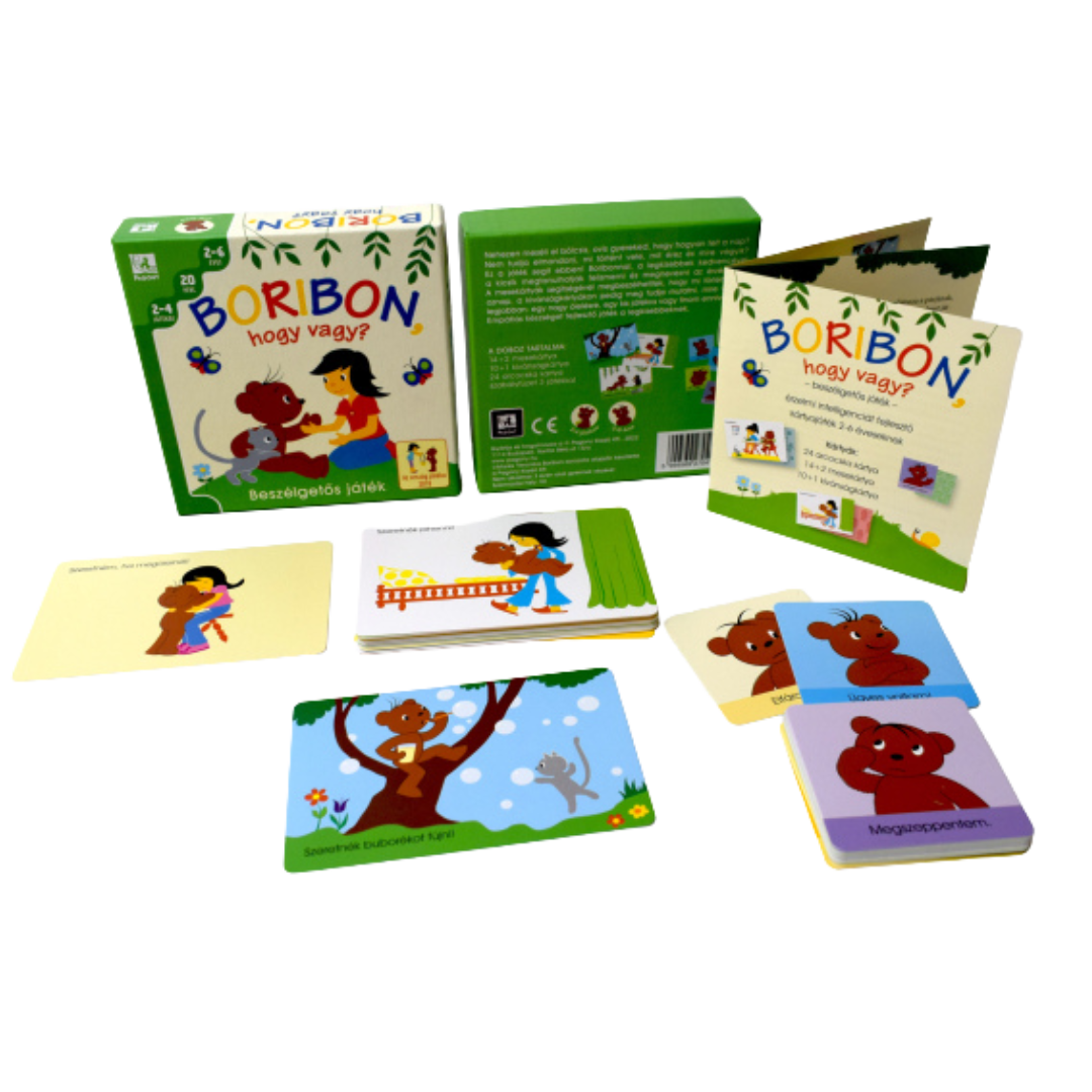 Boribon családi beszélgetős társasjáték - érzelmek kifejezése, empátia