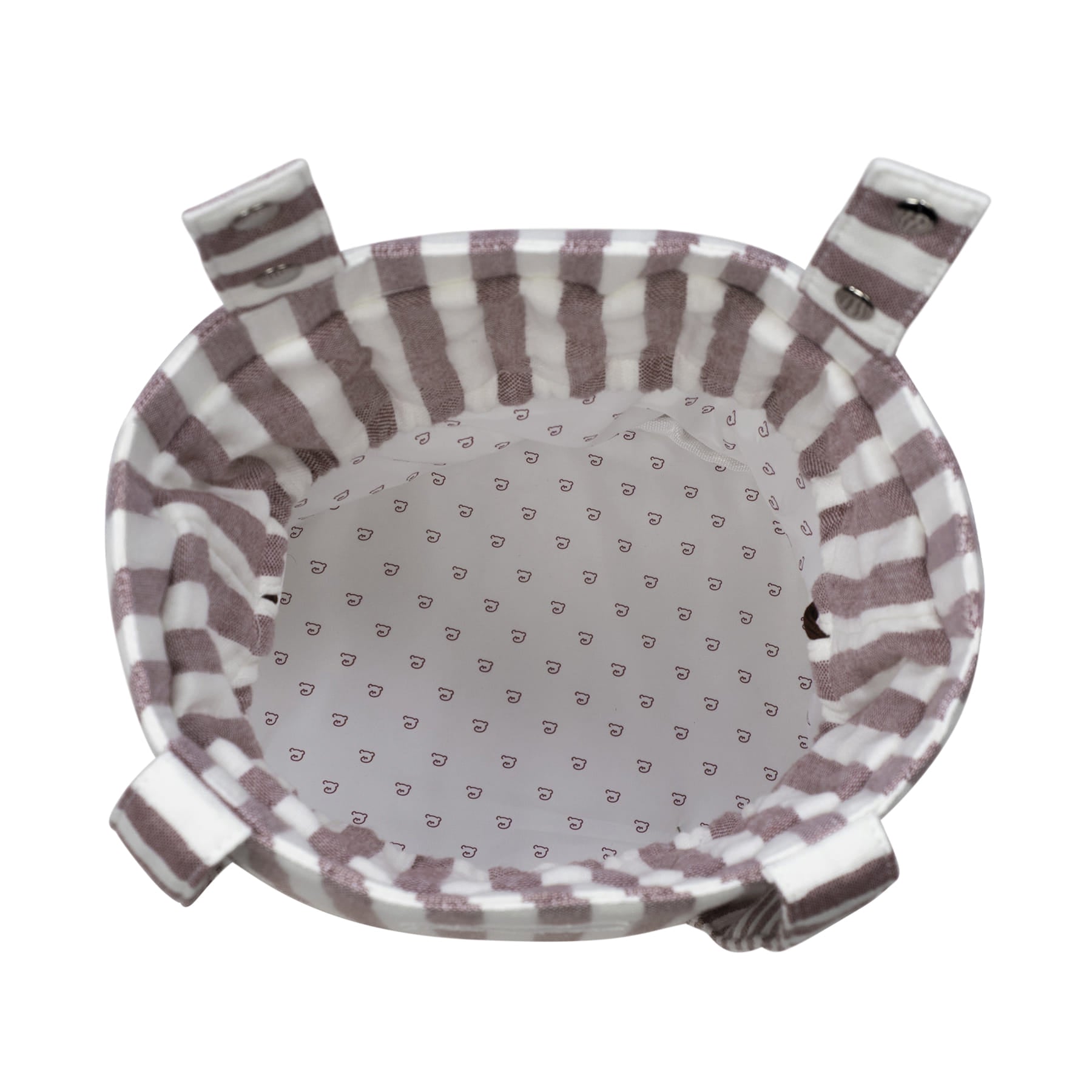 Cherry kézitáska csíkos mintával, egyszerűen rendszerezhető, kosárhoz hasonló formával