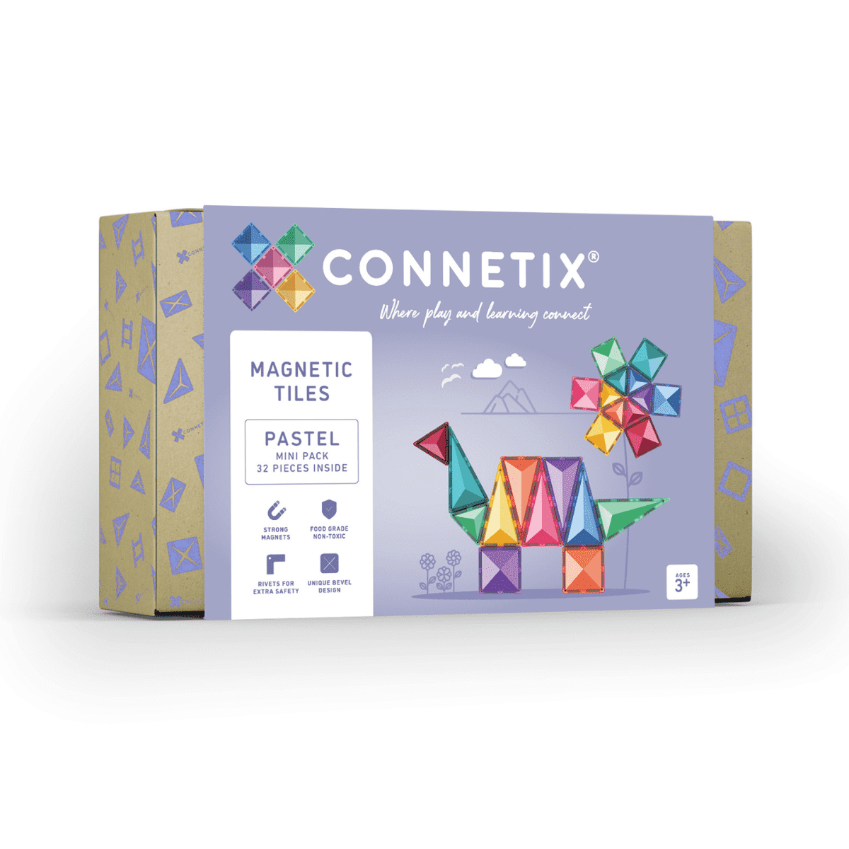 CONNETIX mágneses építőjáték (pasztell) - Mini Pack (32 db)