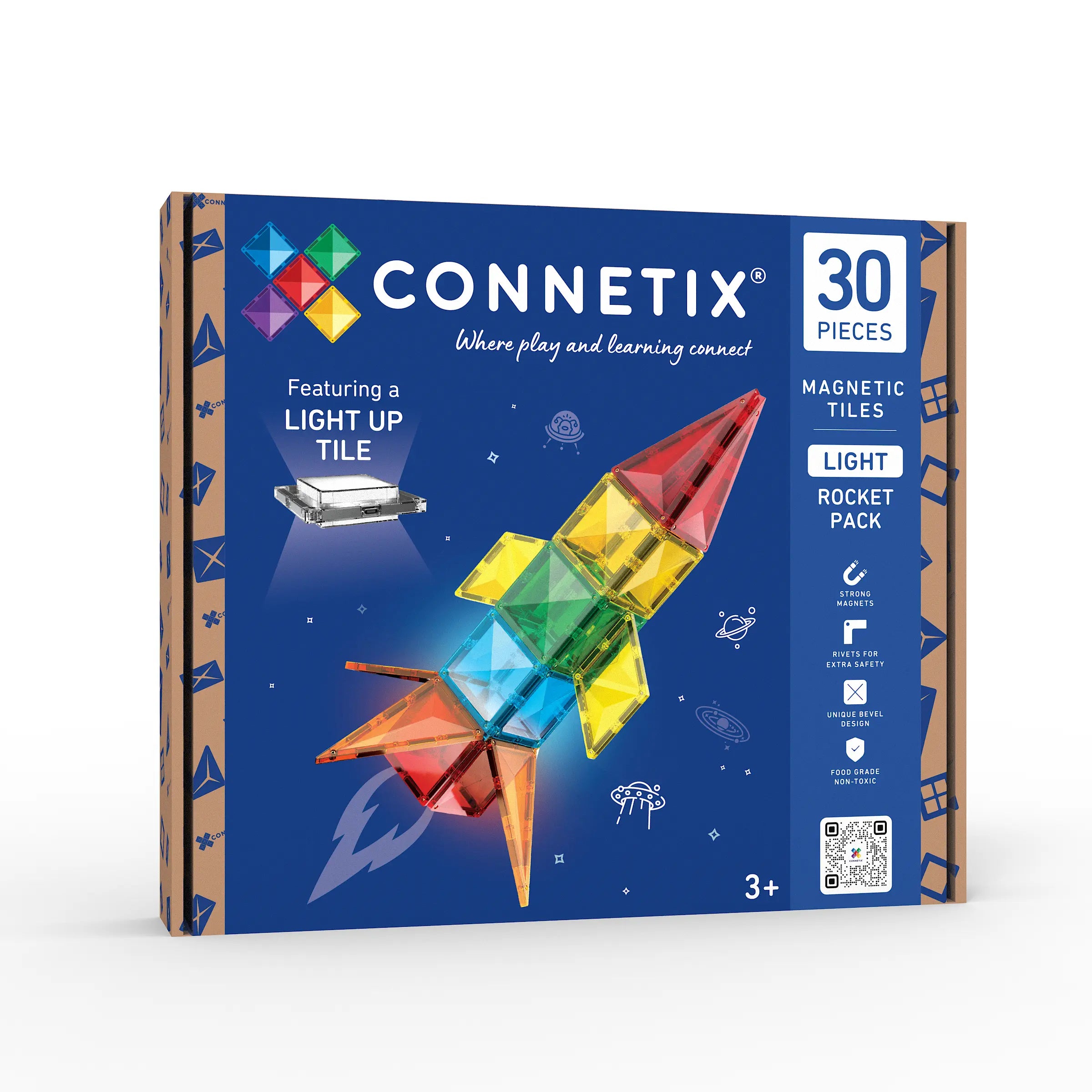 CONNETIX mágneses építőjáték (világító) - Rocket Pack (30 db)
