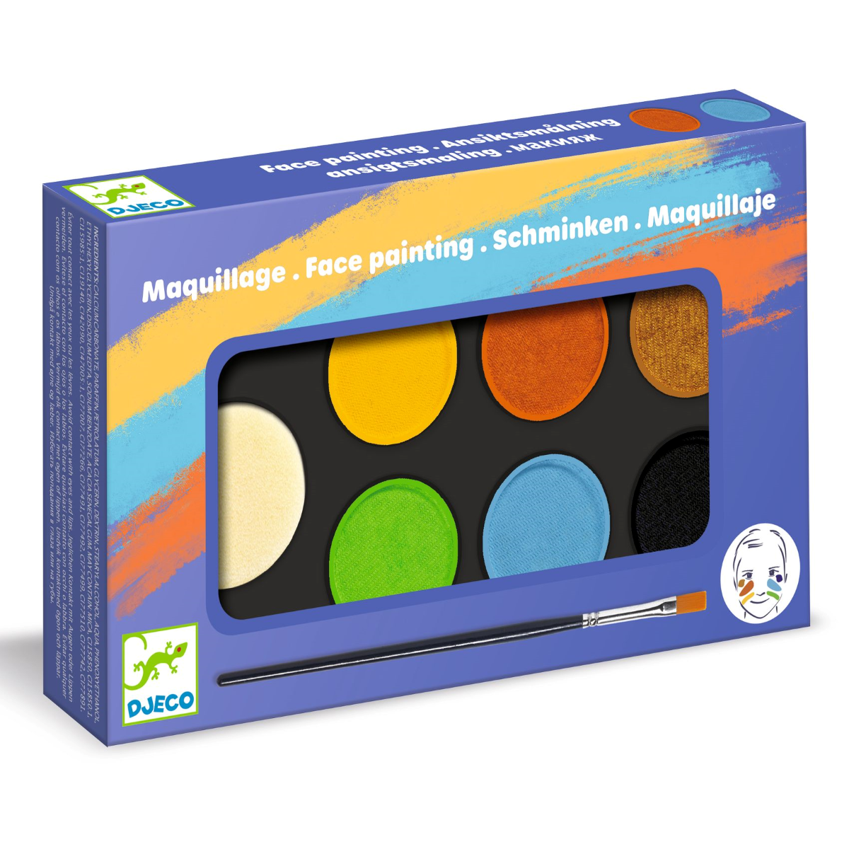 Djeco arcfesték - 6 természetes szín - Pippadu