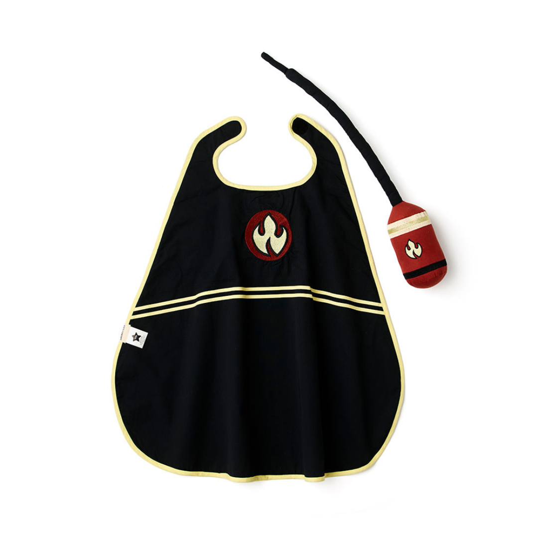 Kétoldalas gyerek tűzoltó jelmez – különböző oldalak bemutatása