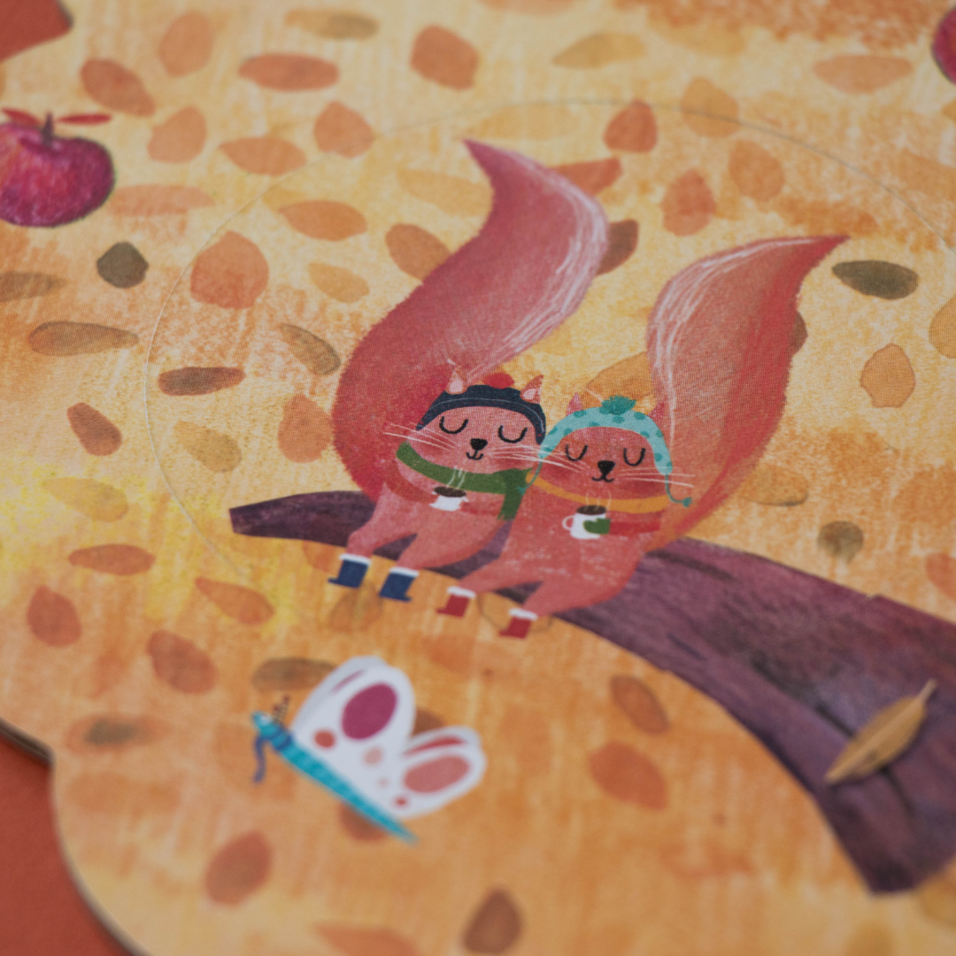 Kirakó gyerekeknek mókus pillangó mintákkal - Pippadu