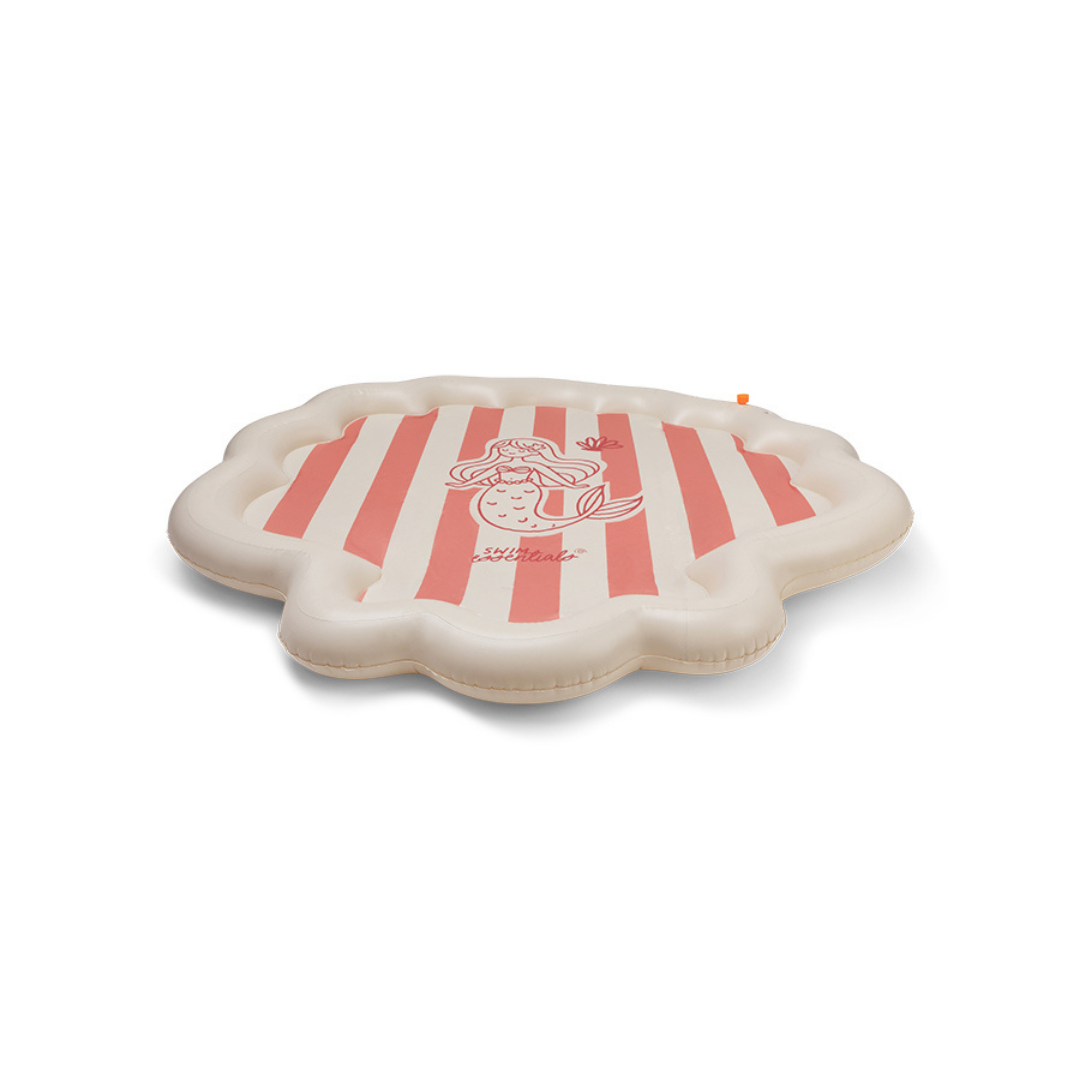 Perspektivikus kép a Swim Essentials 150 cm-es hableányos vizes játszószőnyegéről.