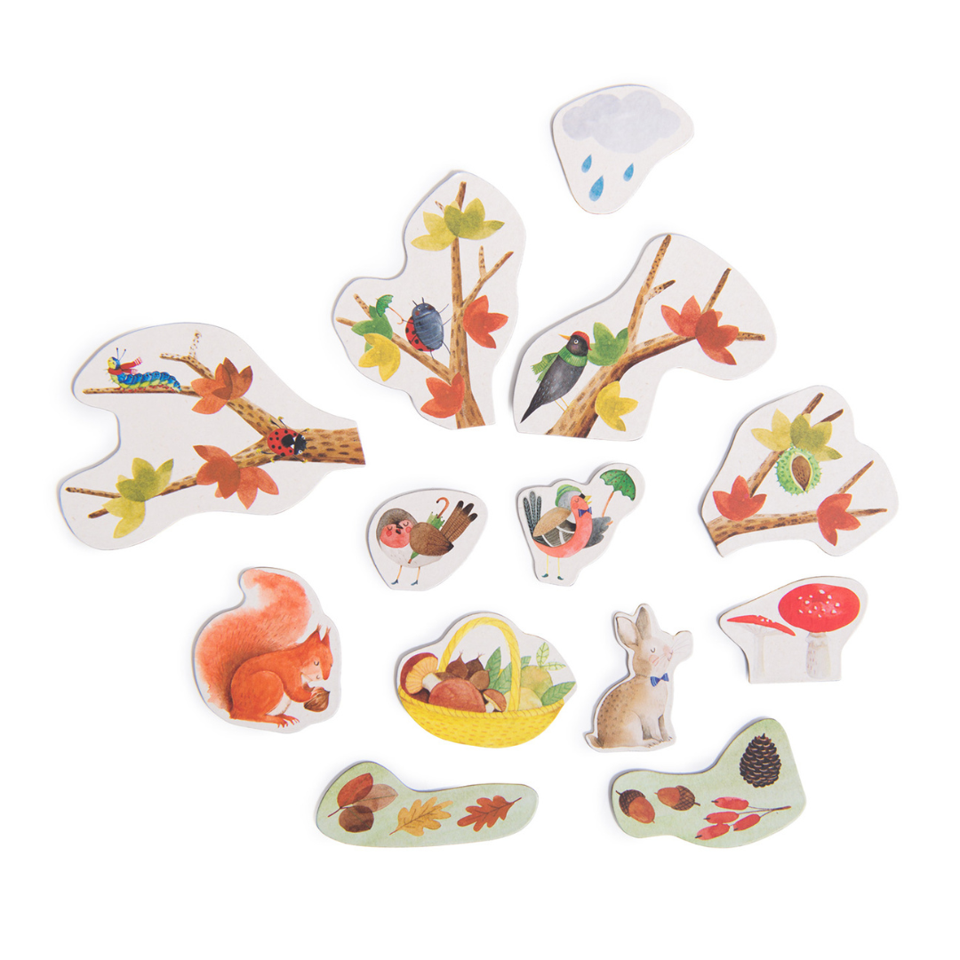 Moulin Roty - Évszakok mágneses naptár - Kiskertem