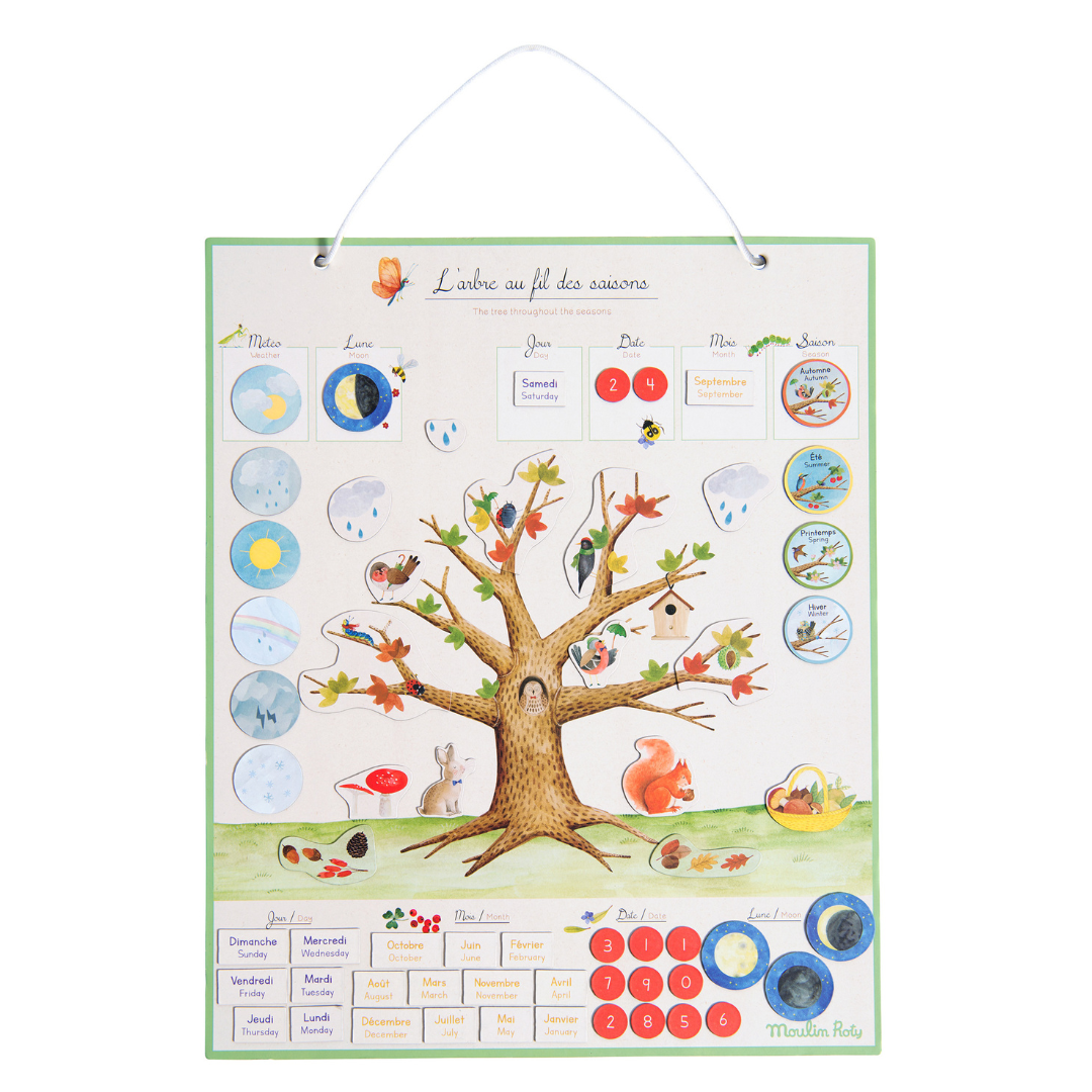 Moulin Roty - Évszakok mágneses naptár - Kiskertem