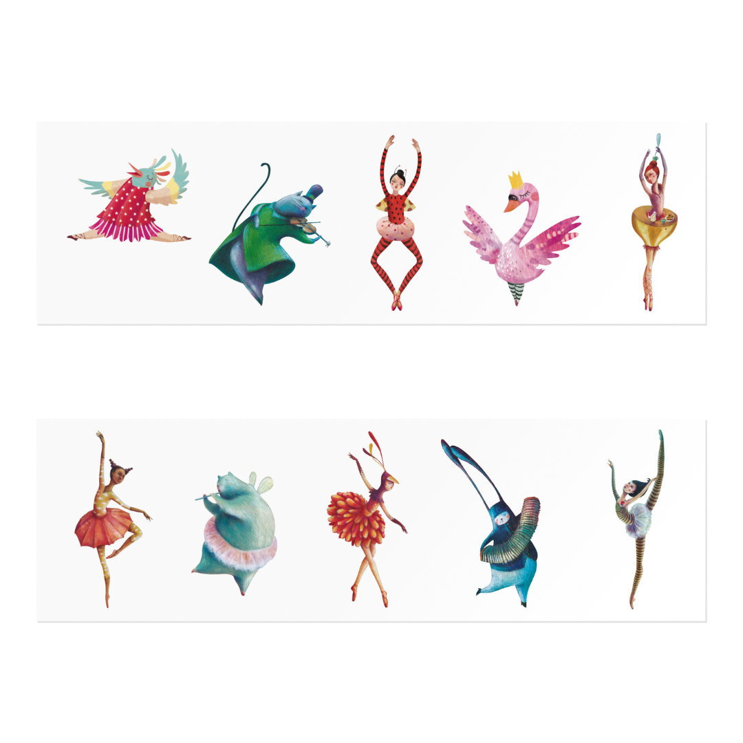 Balerina - gyerek tetoválás - bőrbarát - összes - Pippadu