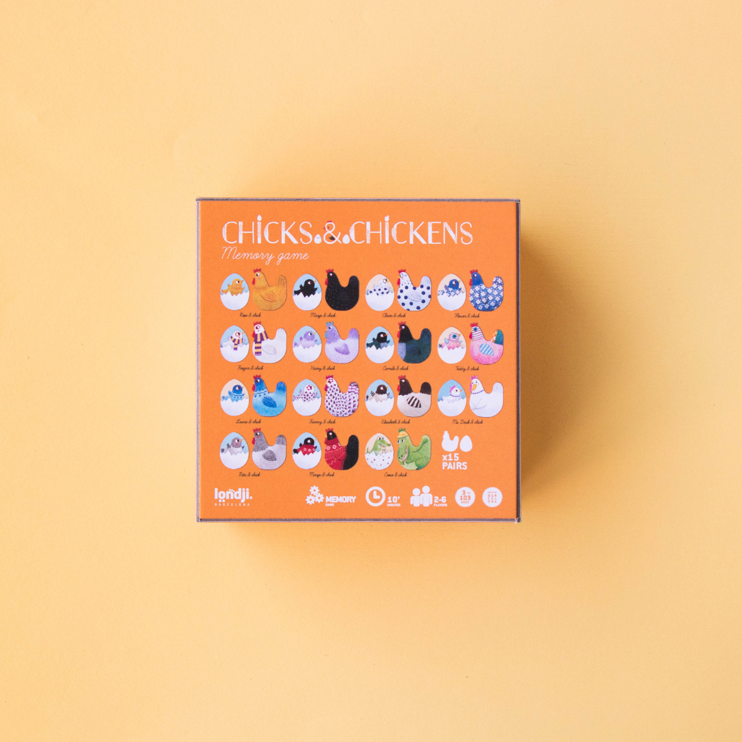 londji - Memóriajáték - Tyúkok és csibék