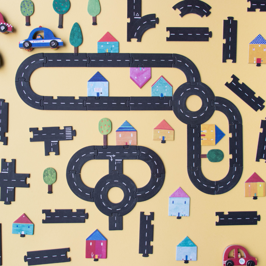 Autós puzzle és társasjáték